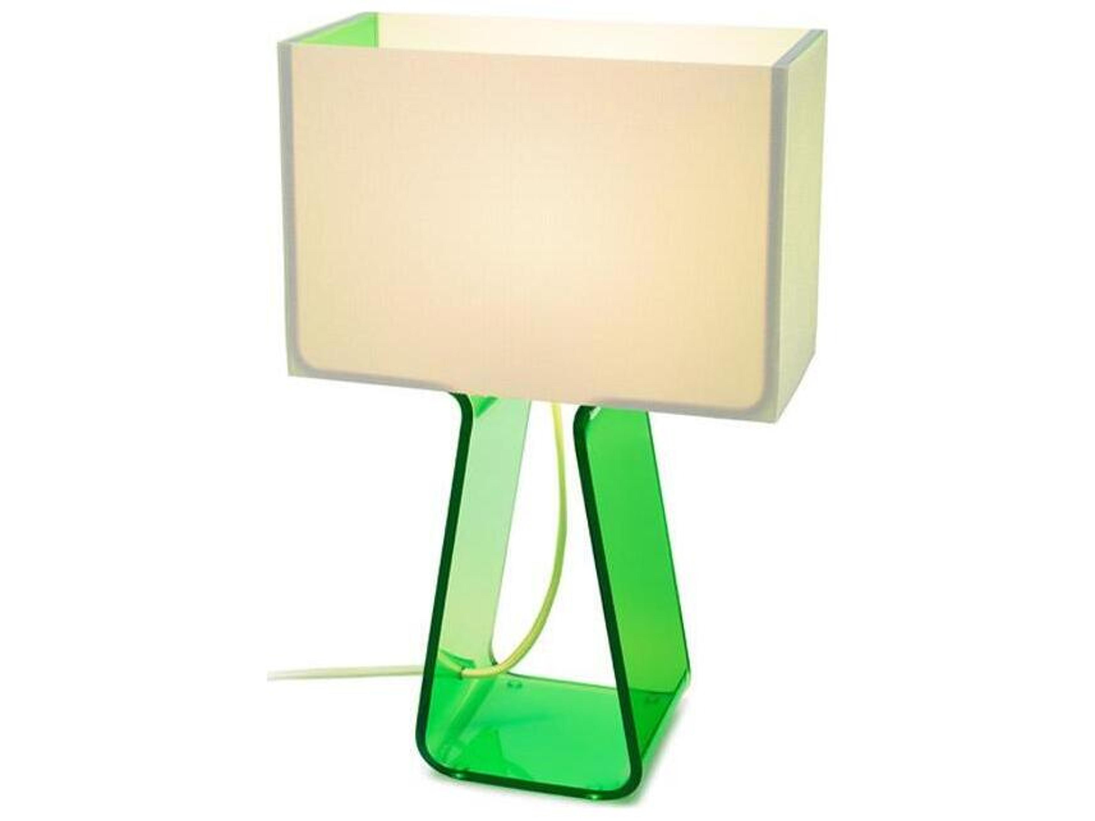 Pablo Tube Top Bright Green Acrylic Table Lamp