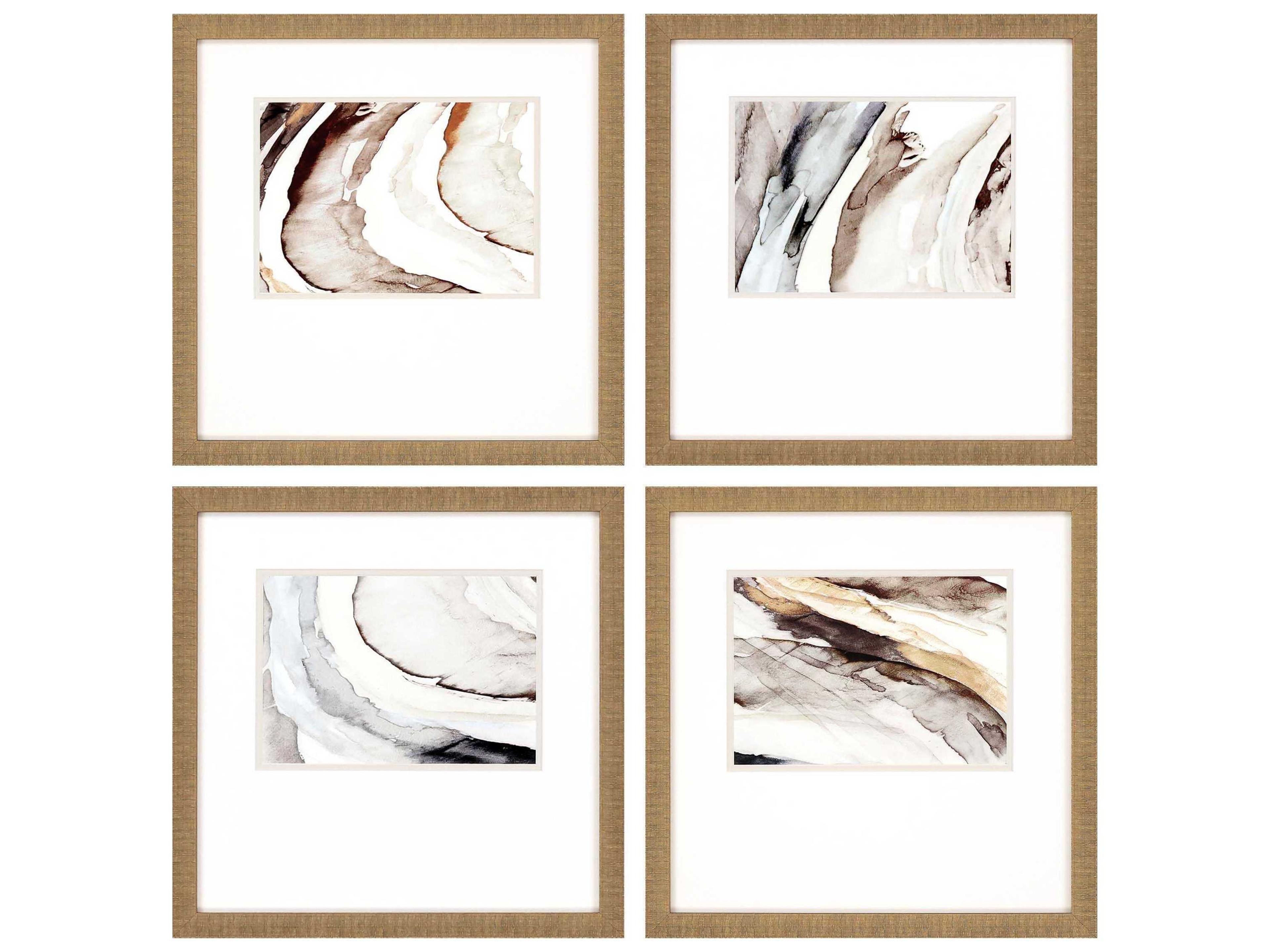 Paragon Abstract Neutral Gulf Wall Art Set of 4