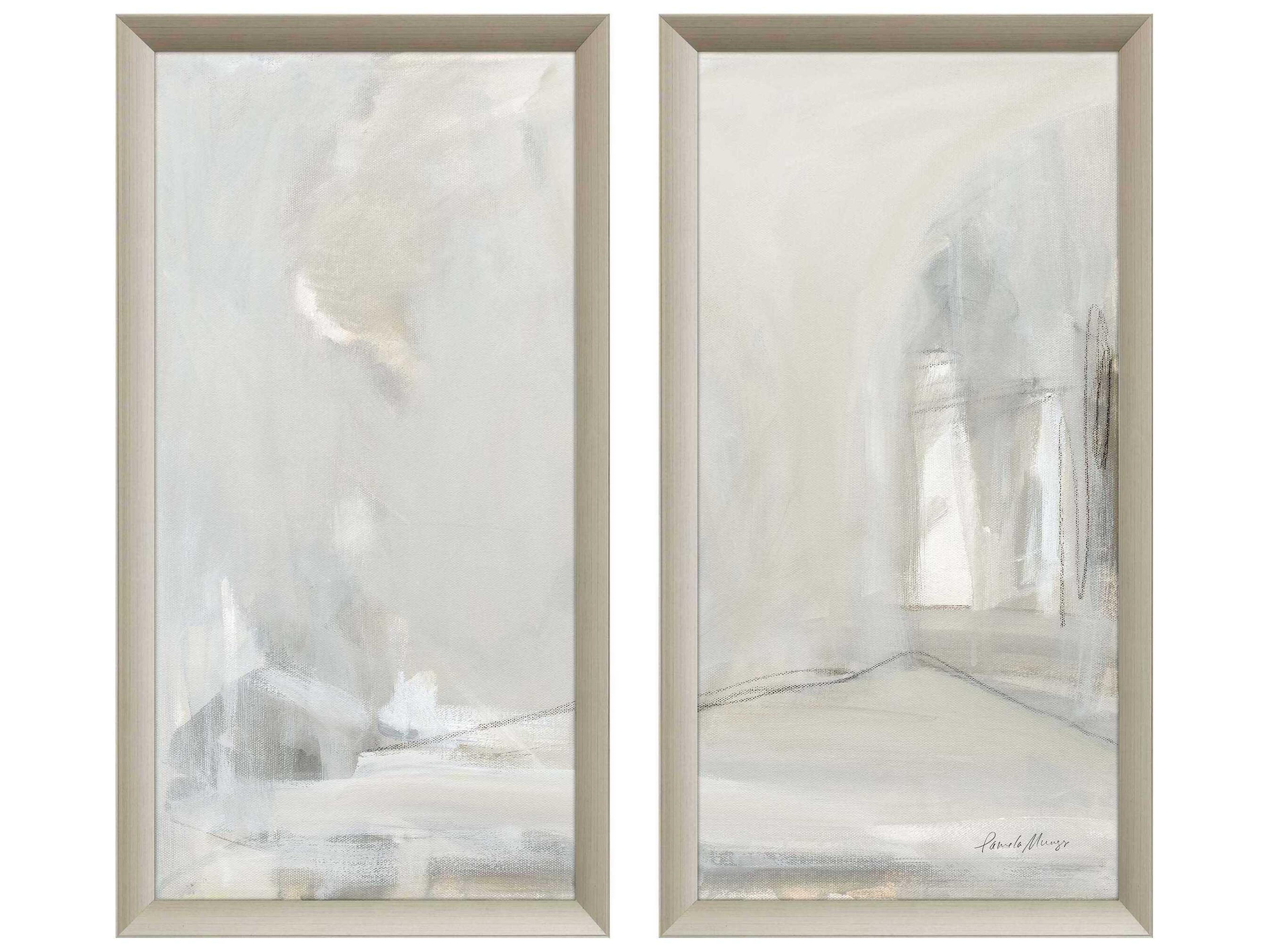 Paragon Abstract Delicate Gray Wall Art Set of 2