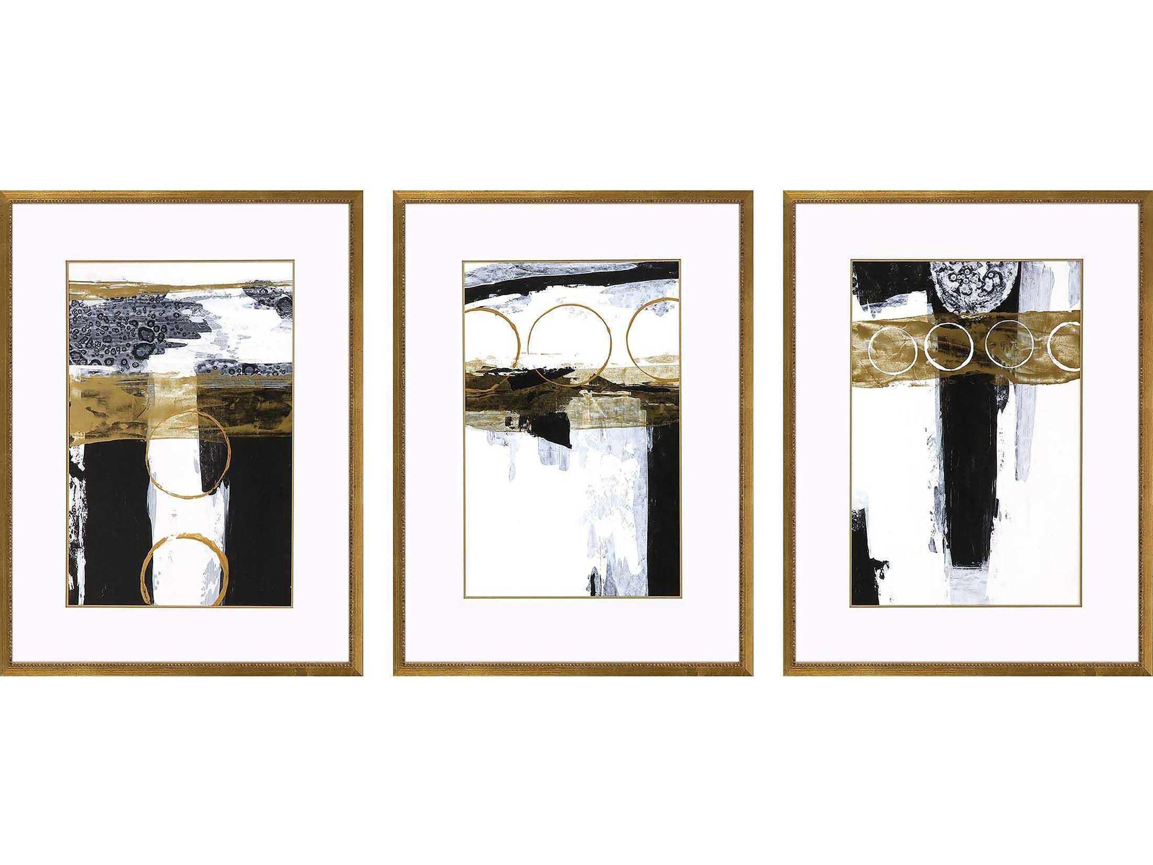 Paragon Geometrics White Neo Moderne-II Wall Art Set of 3