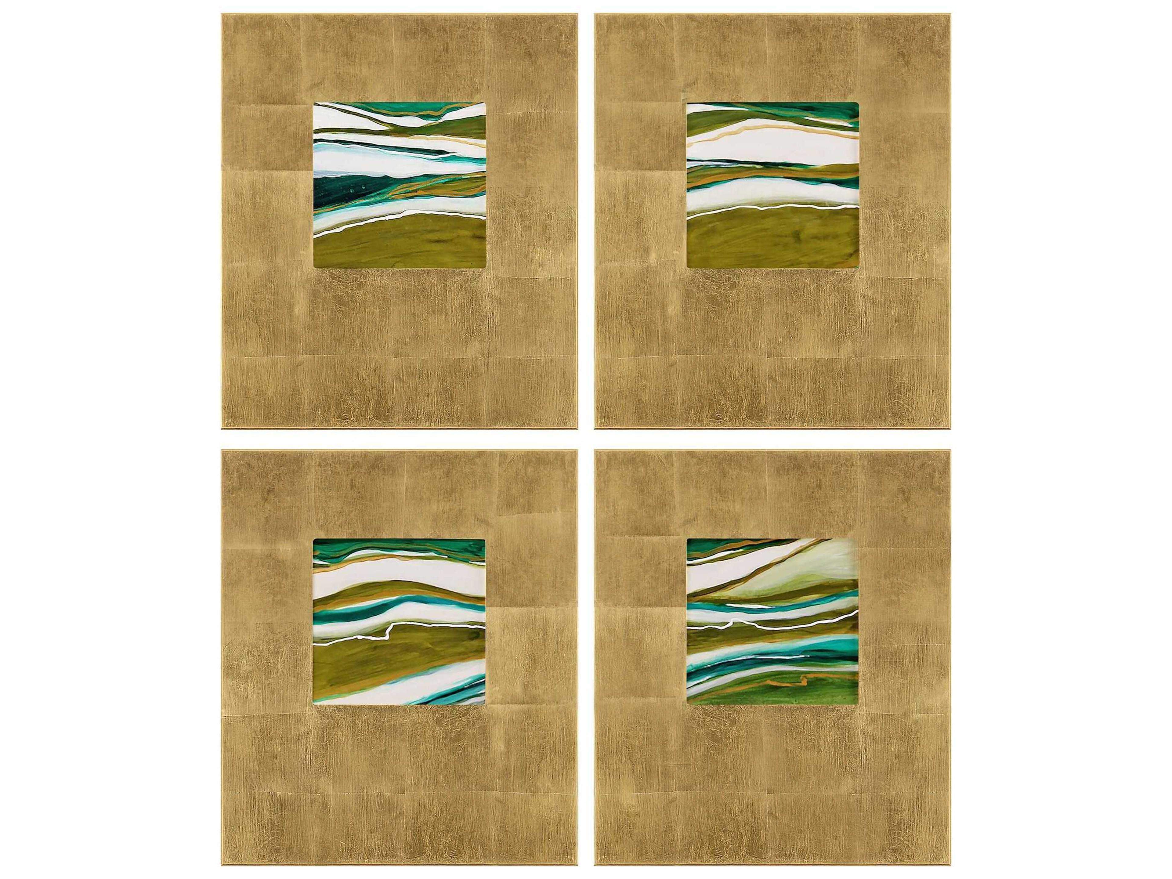 Paragon Abstract Galaxy Series-I Wood Wall Art Set of 4