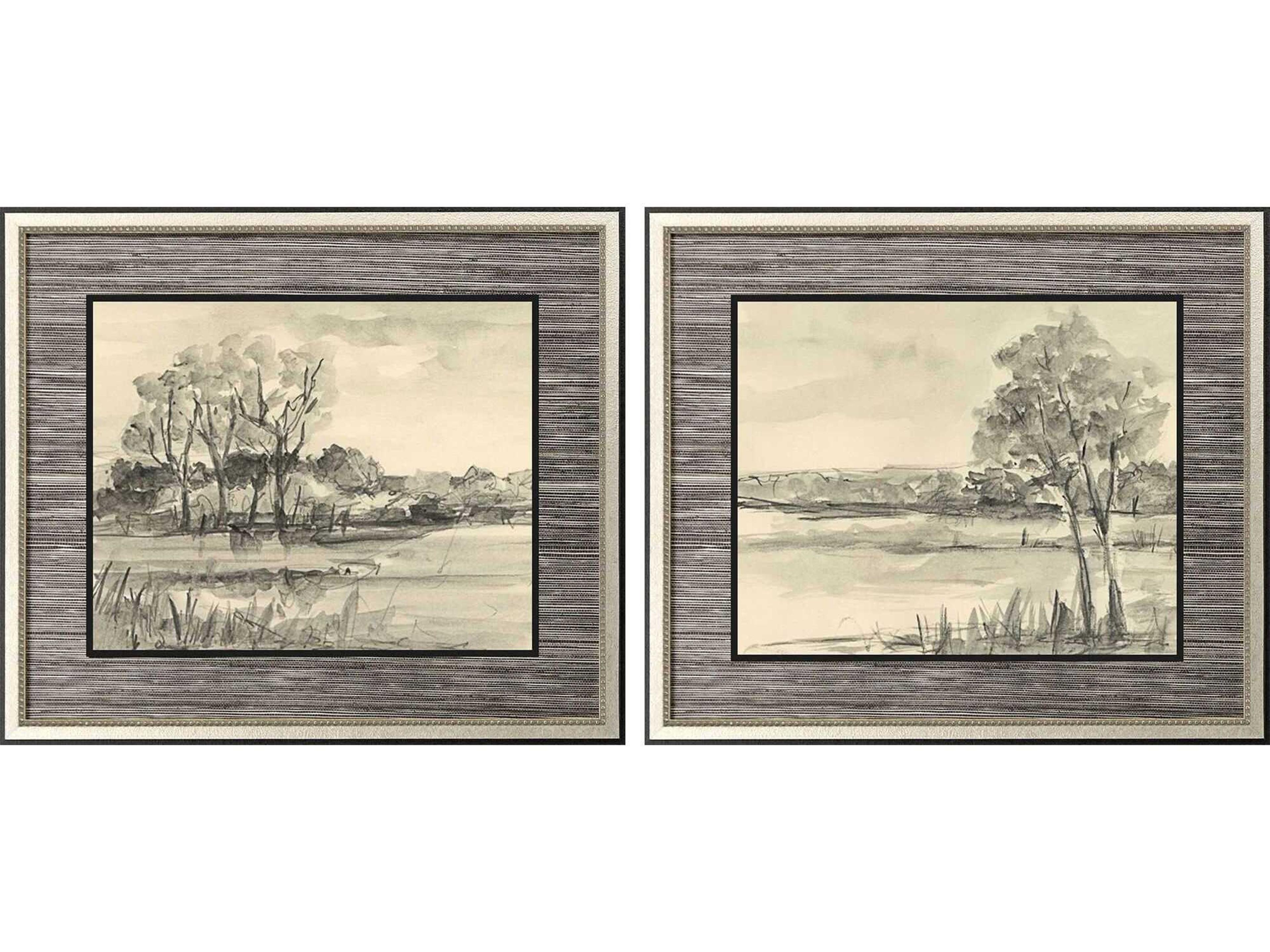 Paragon Graphite Plein Air Wall Art Set of 2