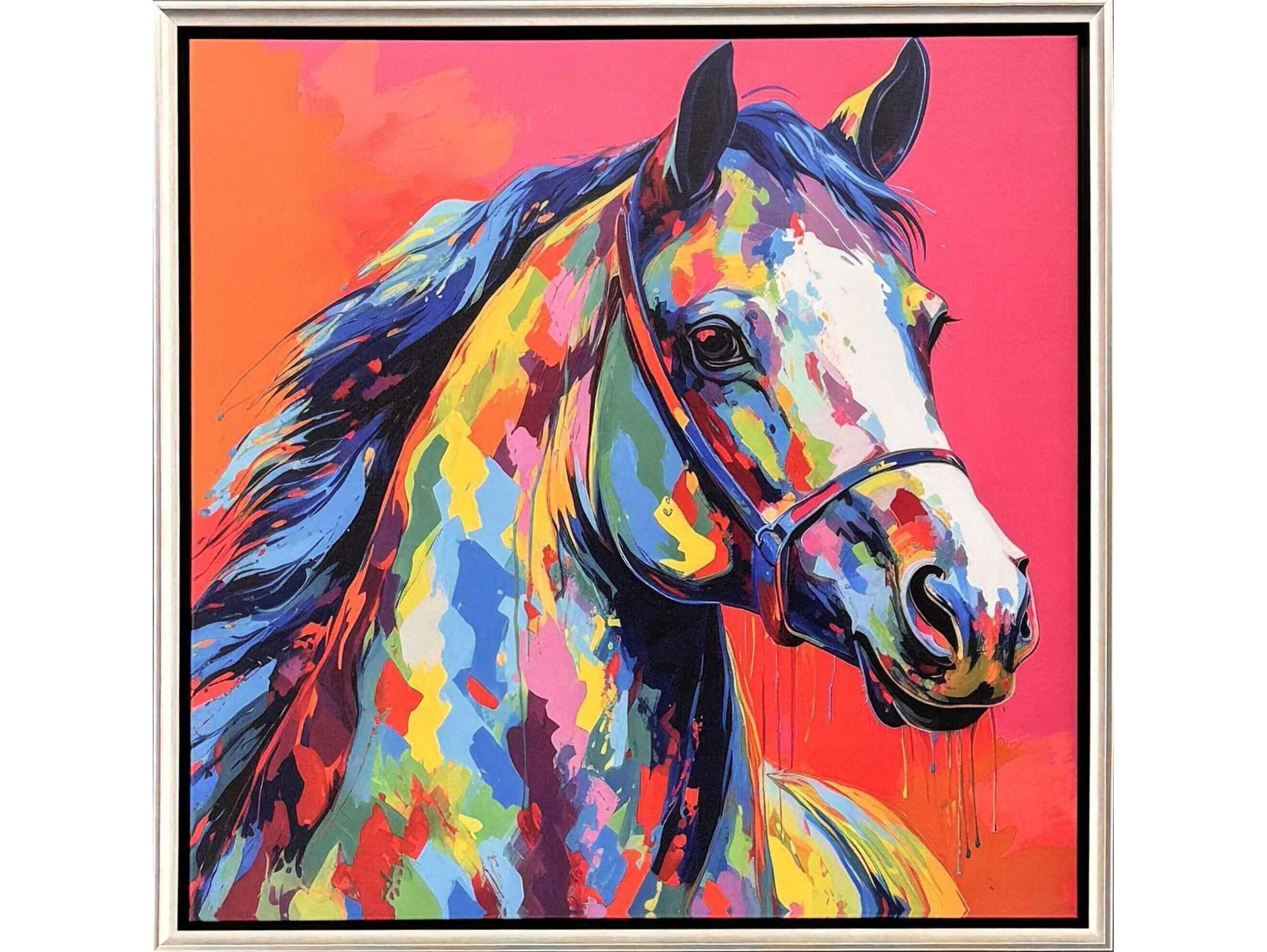 Paragon Animals Colorful Horse-I Canvas Wall Art