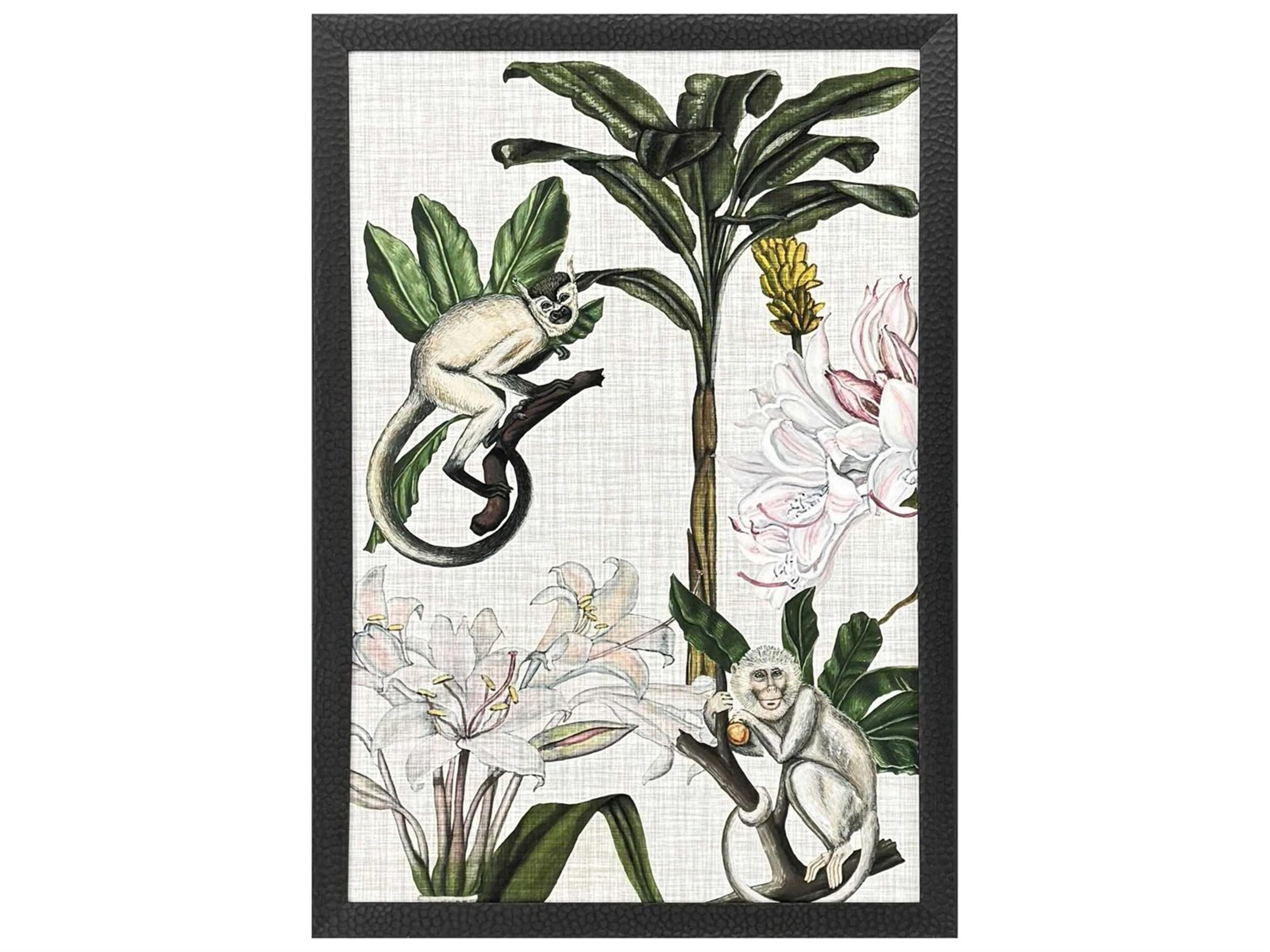 Paragon Animals Monkey on Linen-II Wall Art