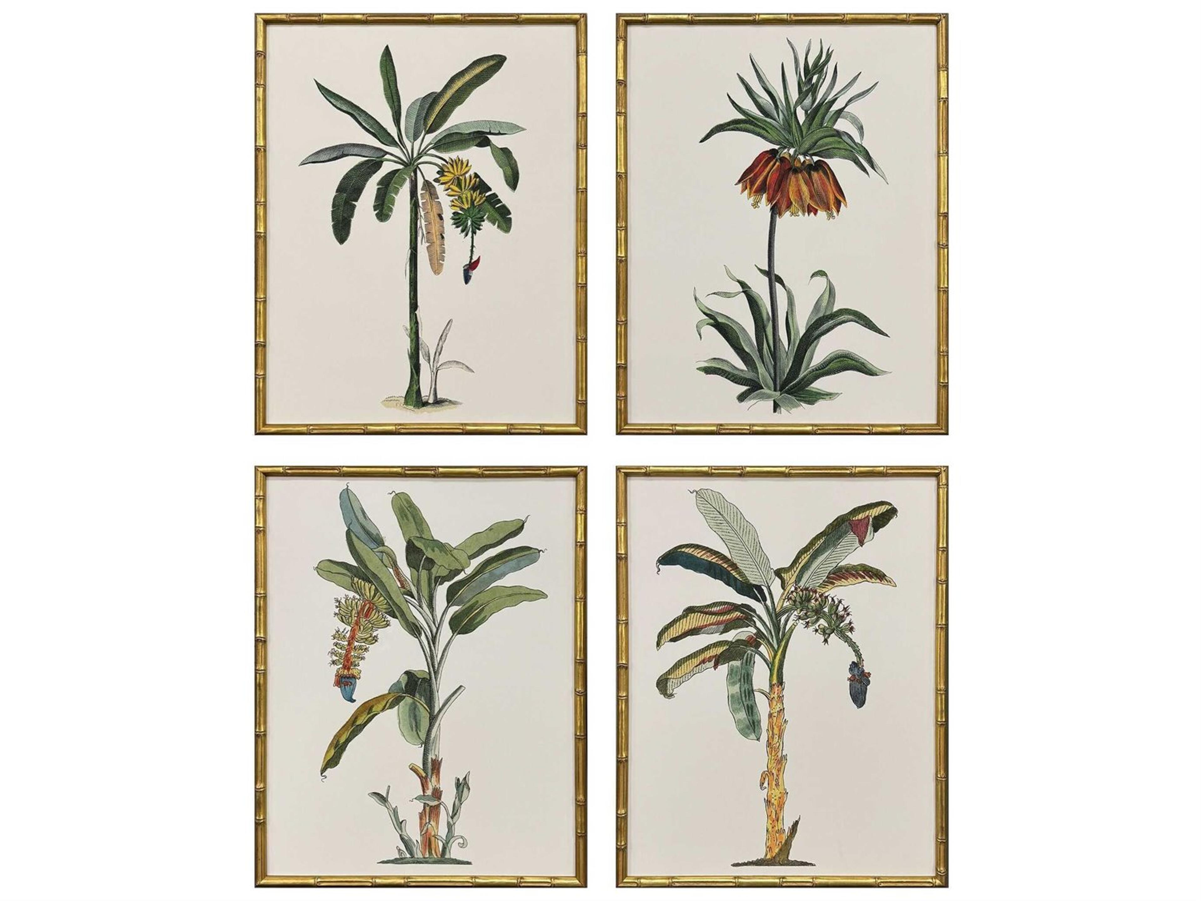 Paragon Florals Contemporary Palm-I Wall Art Set of 4