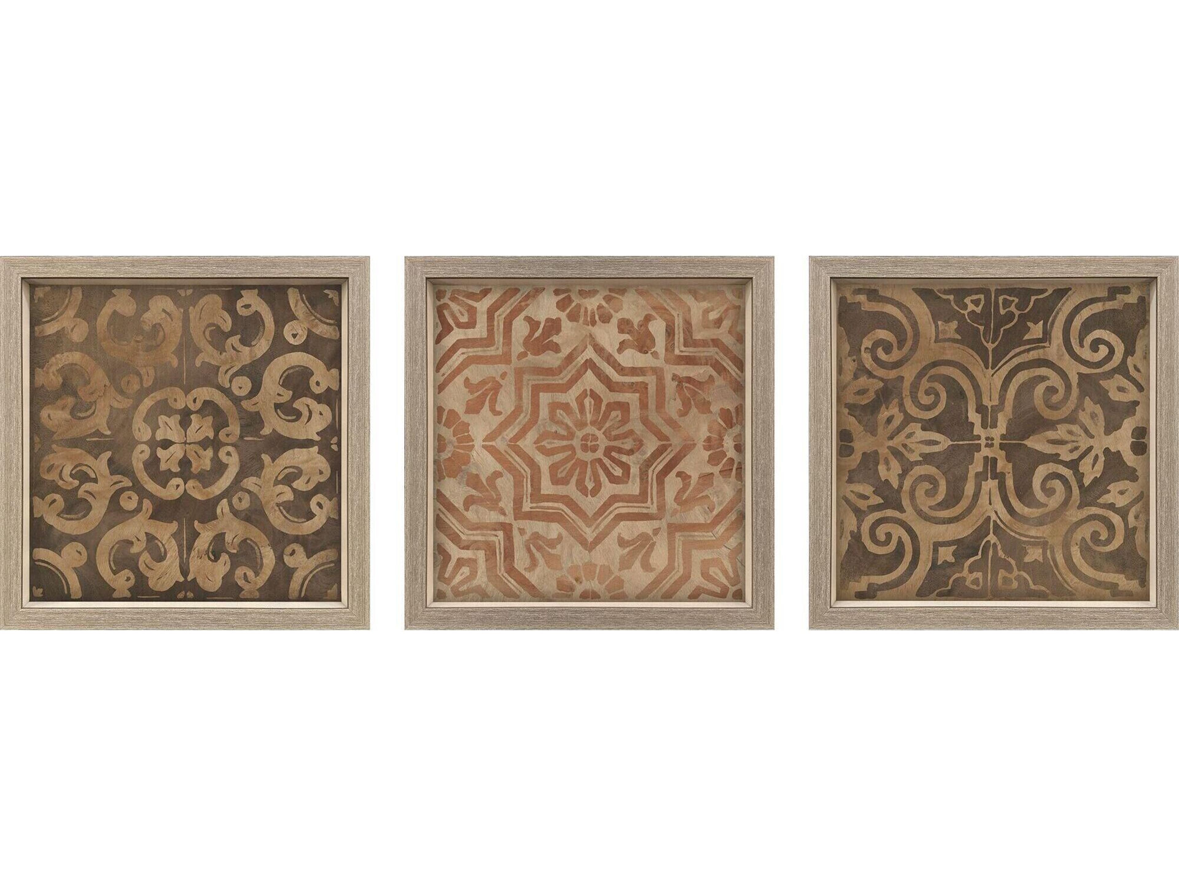 Paragon Wood Inlay II Wall Art - Set of 3