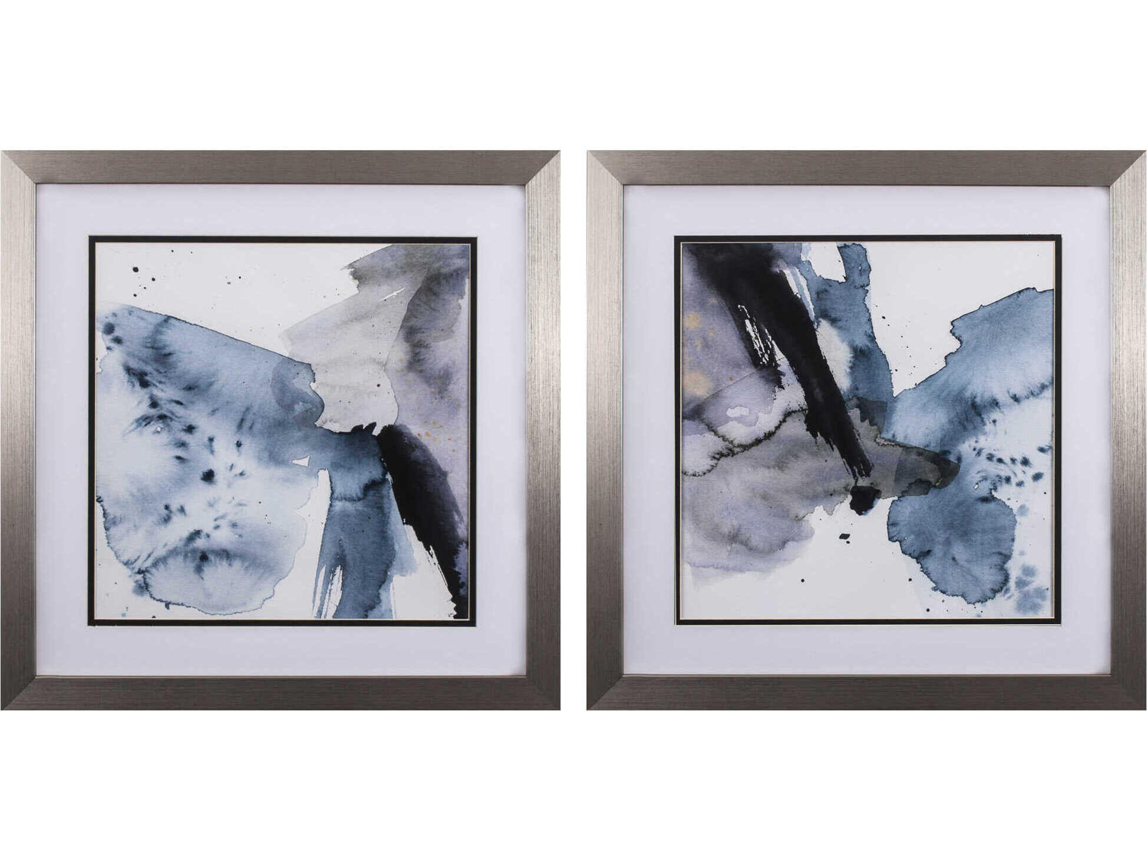 Paragon Abstract Winter Current-A Wall Art Set of 2