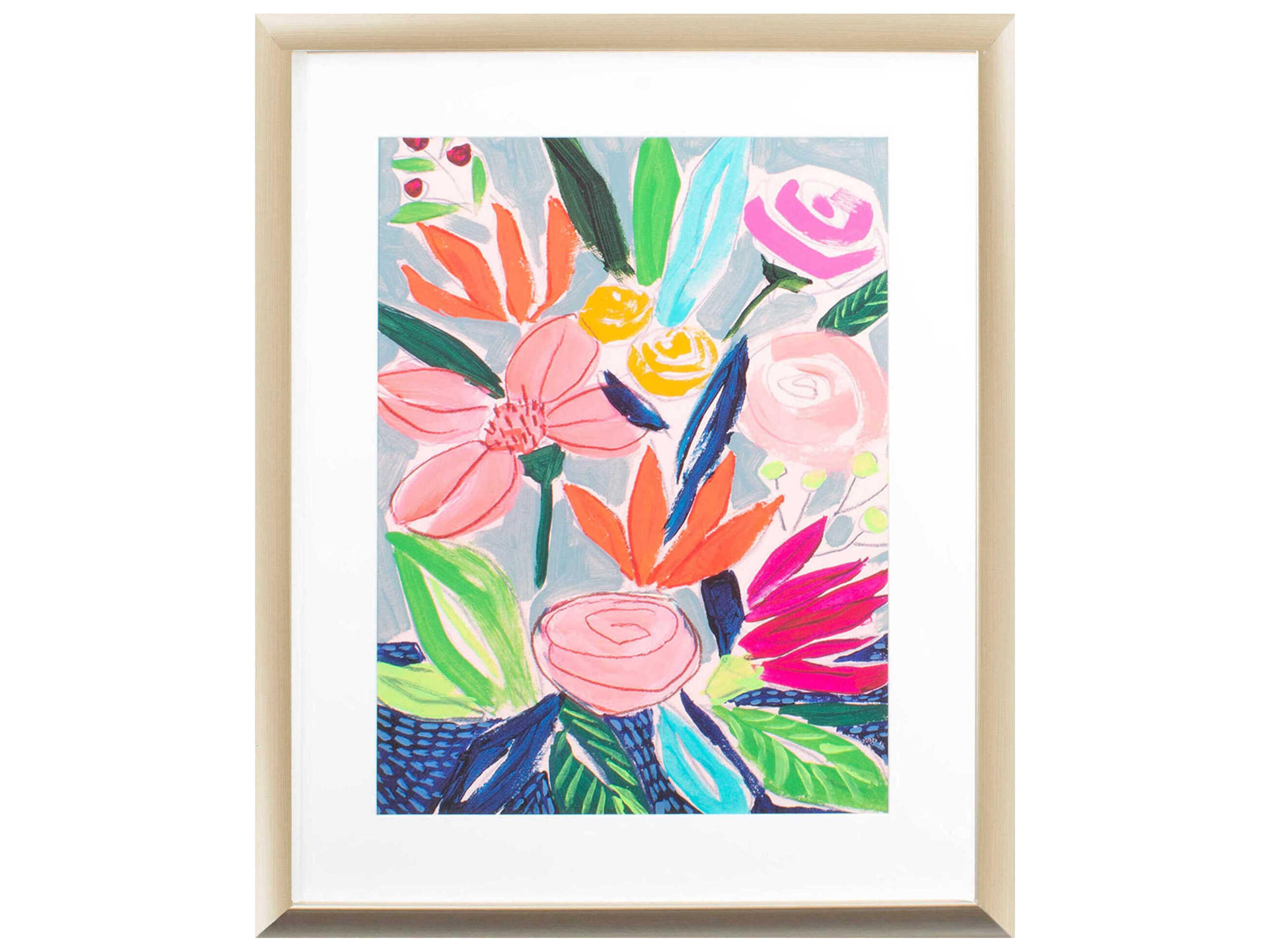 Paragon Florals Naive Neon Bouquet-I Wall Art