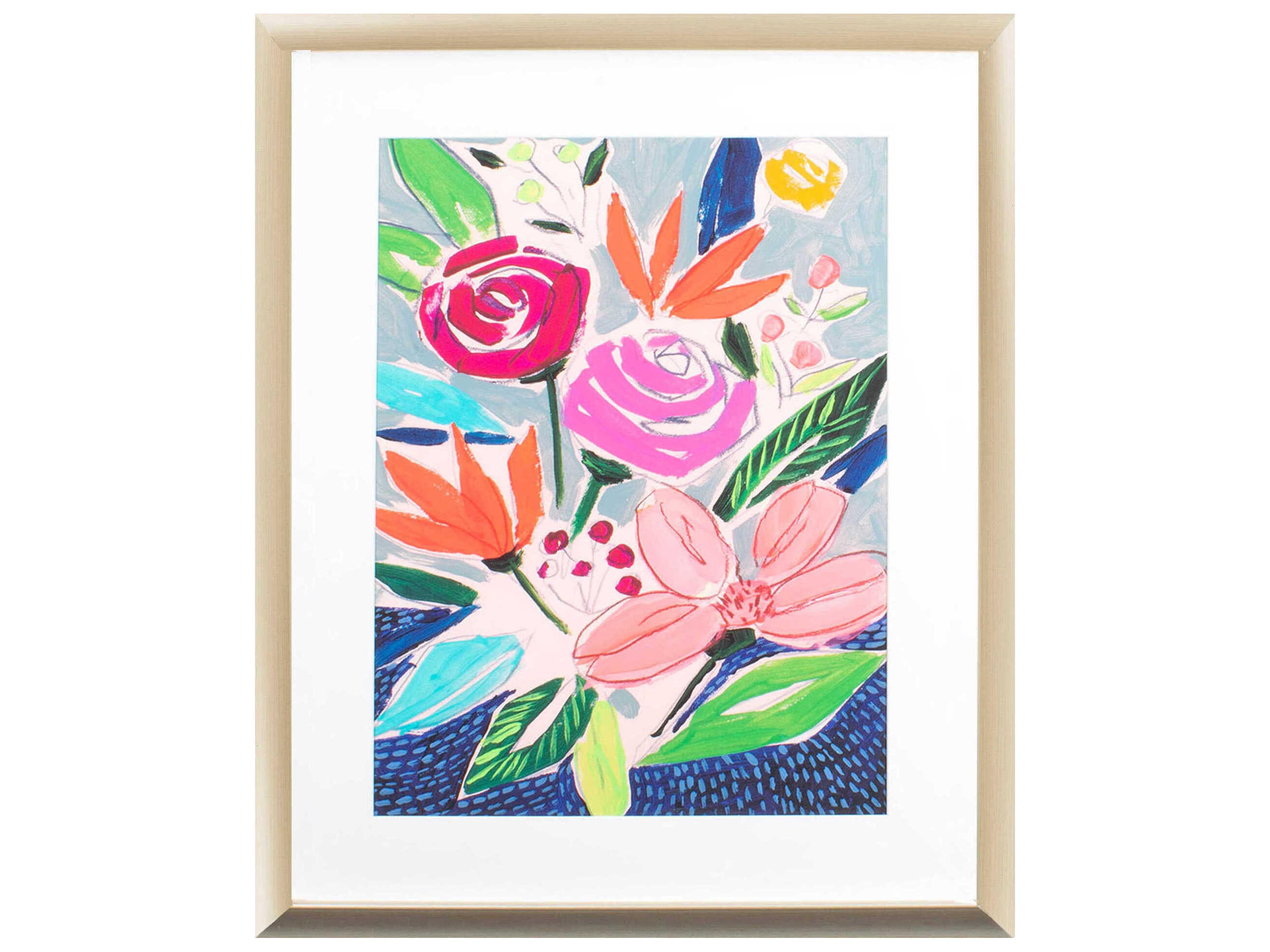 Paragon Florals Naive Neon Bouquet-II Wall Art