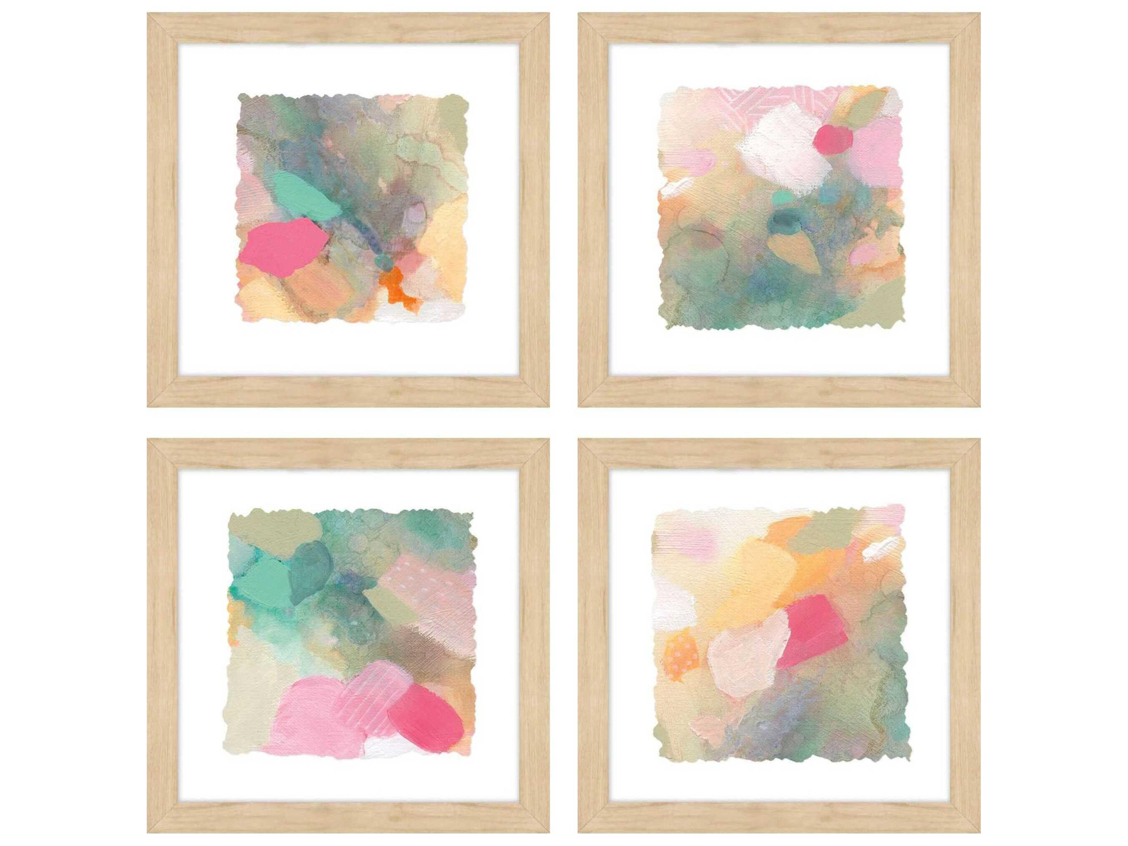 Paragon Seagrass Pastels Wall Art Set of 4