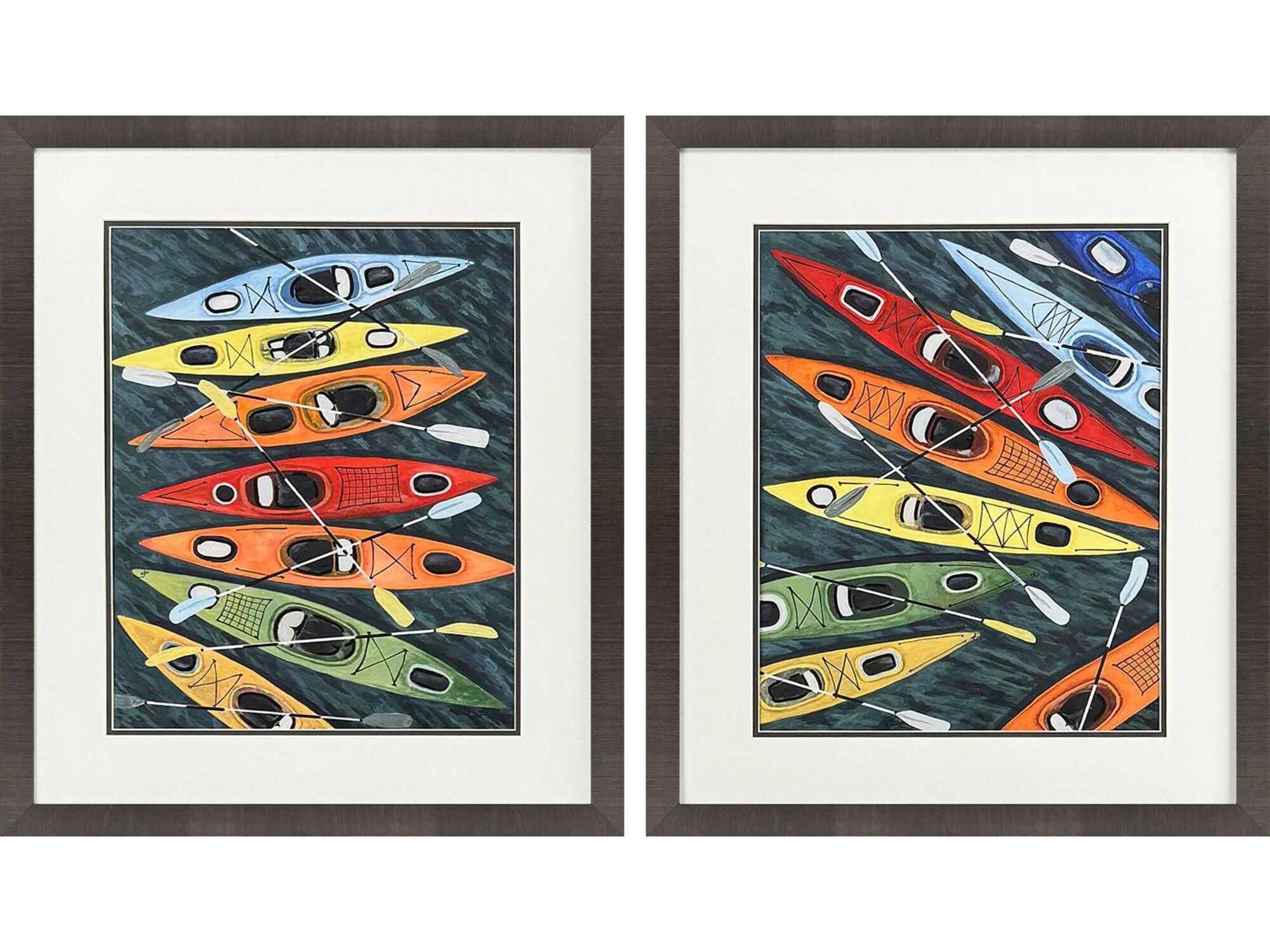 Paragon Sporting Colorful Kayaks Wall Art Set of 2