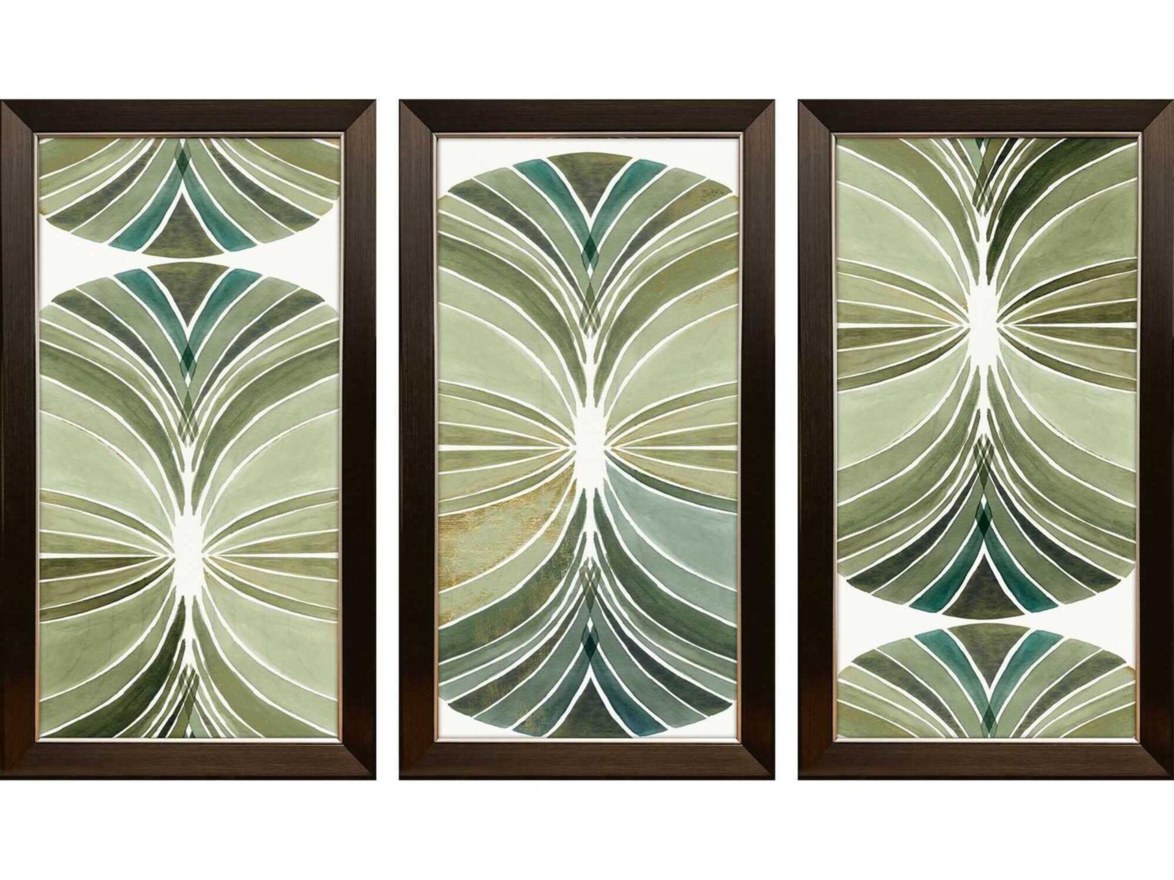 Paragon Abstract Palm Art Deco Wall Art Set of 3