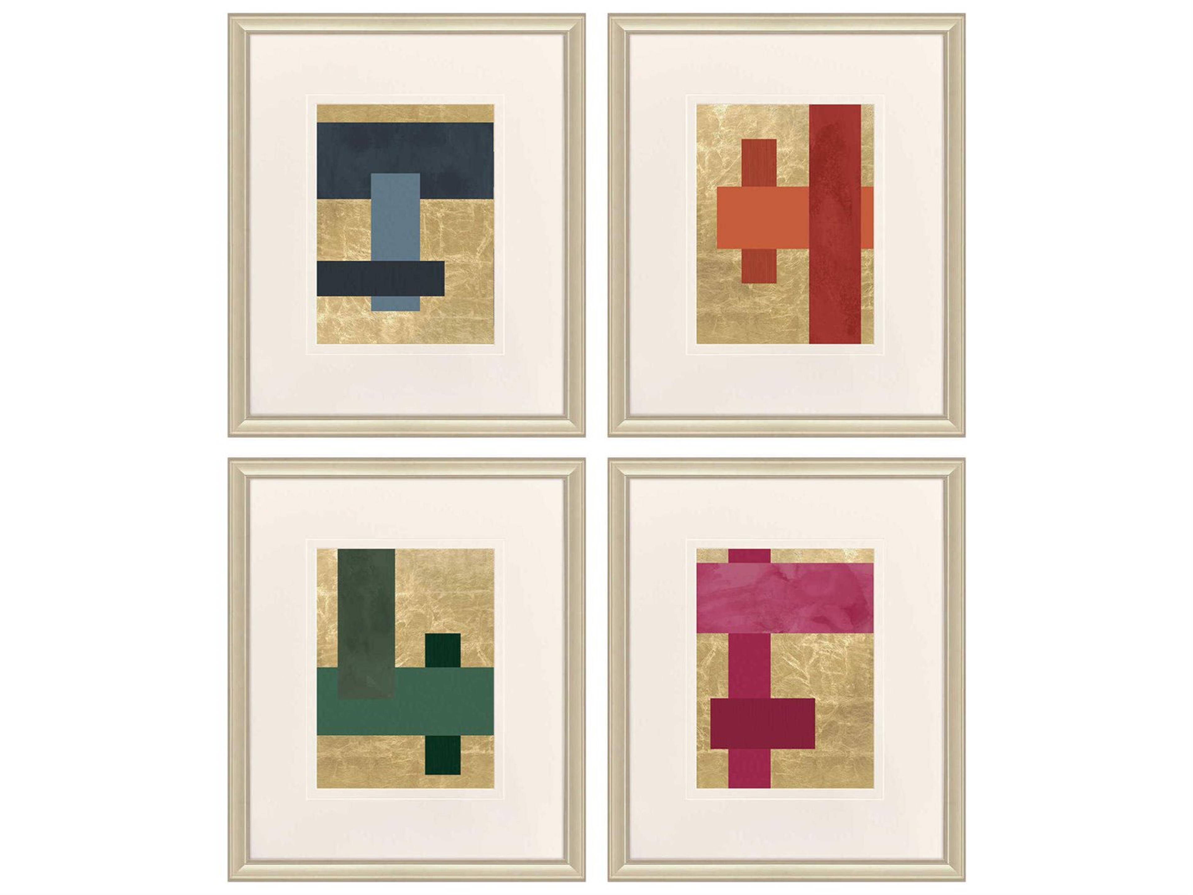 Paragon Geometrics Mini Colorblocks Wall Art Set of 4