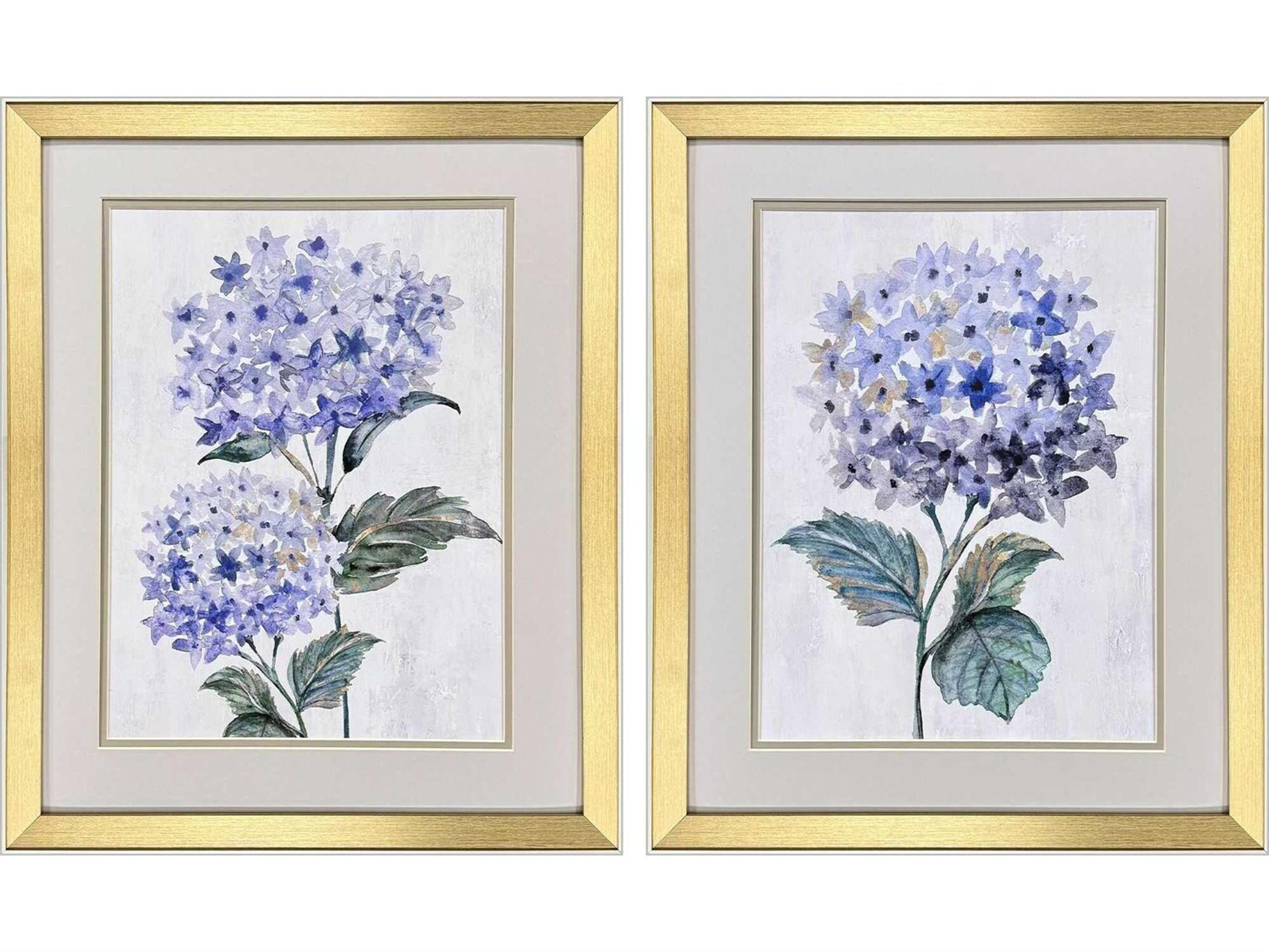 Paragon Florals Pretty in Purple Wall Art Set of 2