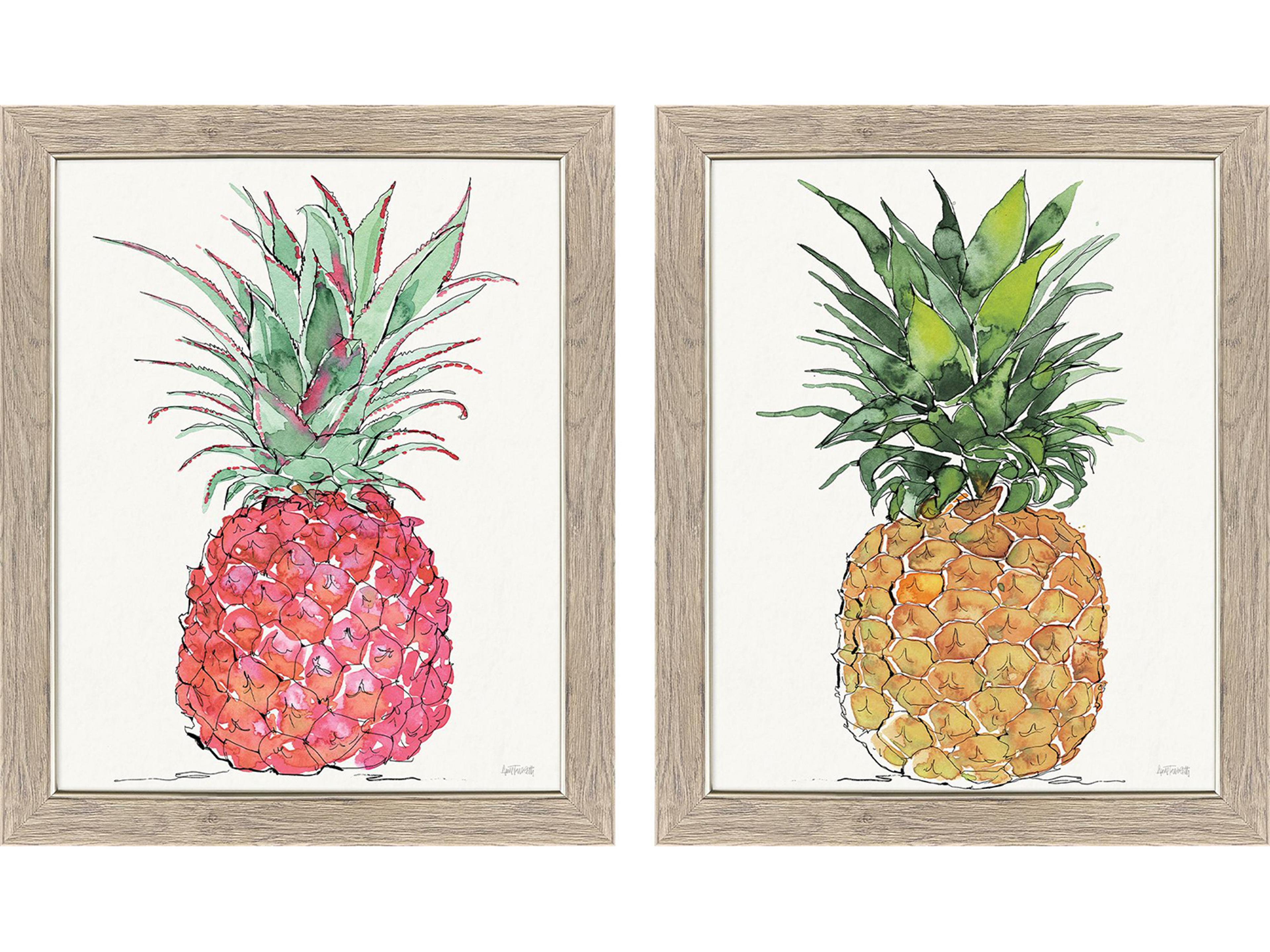 Paragon Palm Pineapples Framed Art - Set of 2