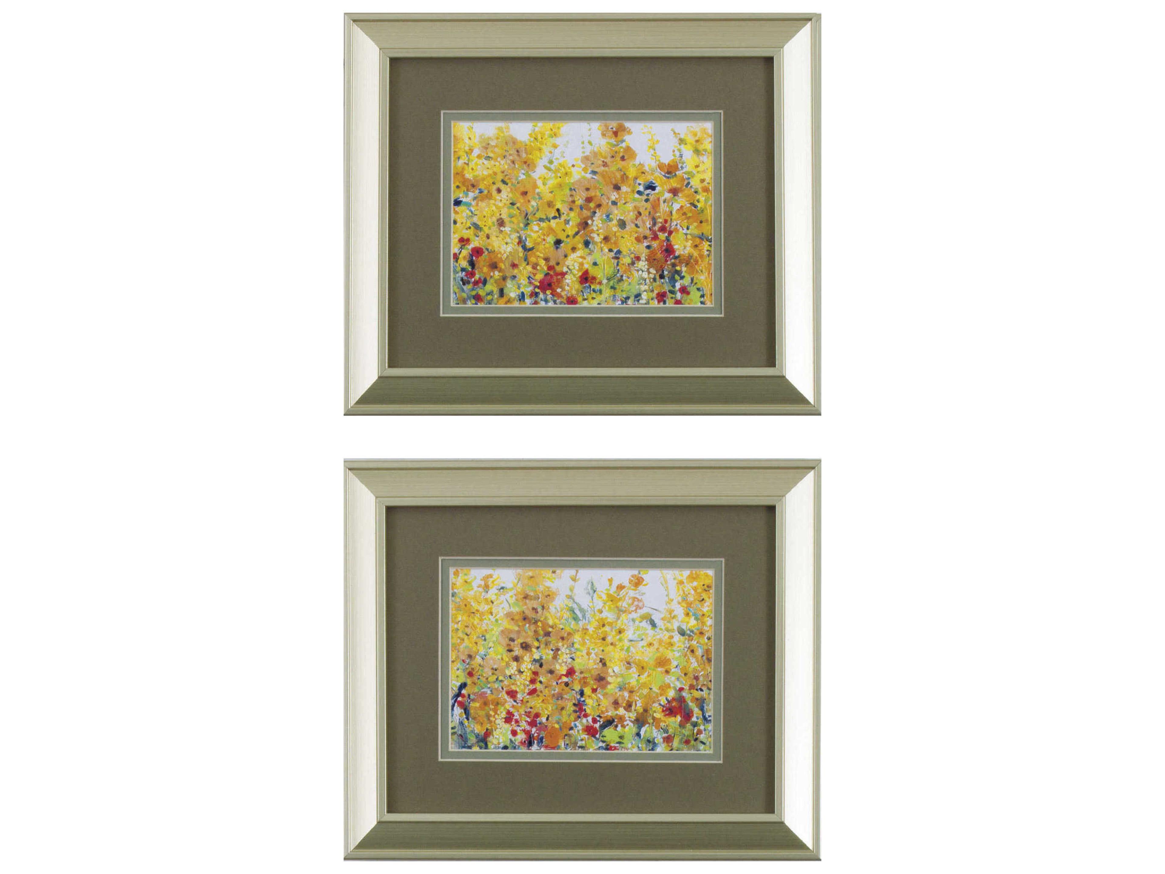 Paragon Florals Golden Summer Garden Wall Art Set of 2