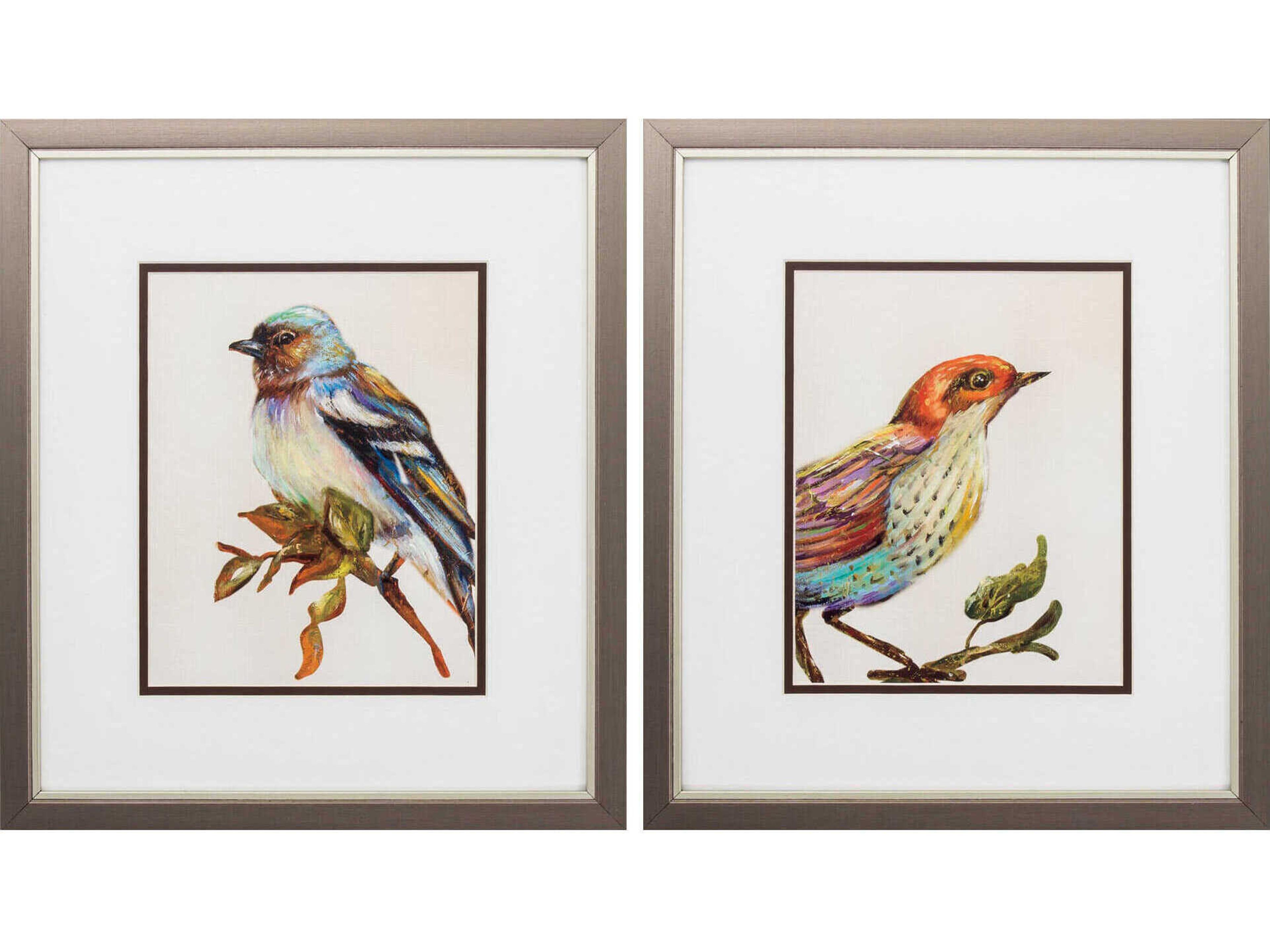 Paragon Florals Eco Bird Wall Art Set of 2