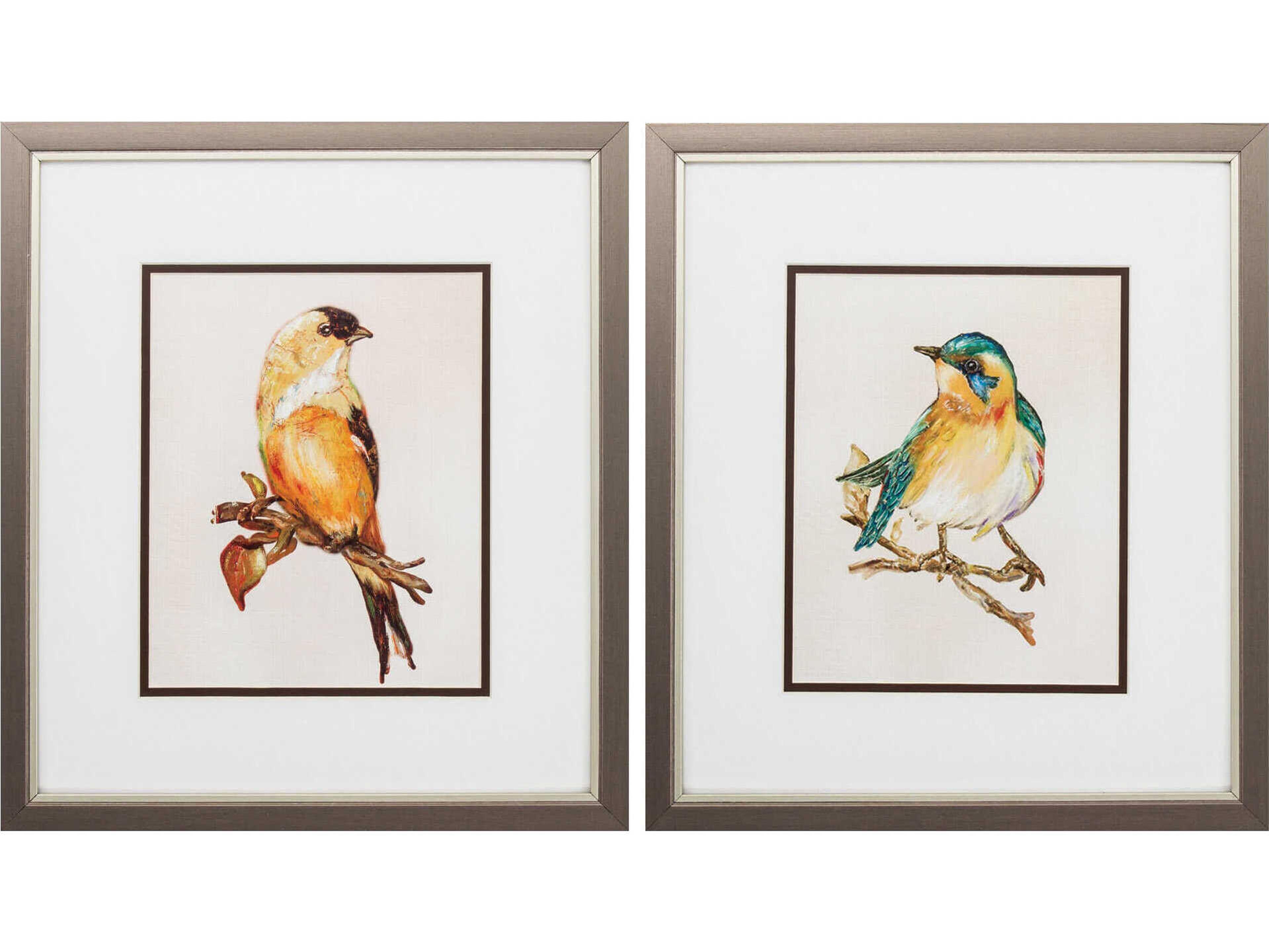 Paragon Florals Eco Bird Wall Art Set of 2