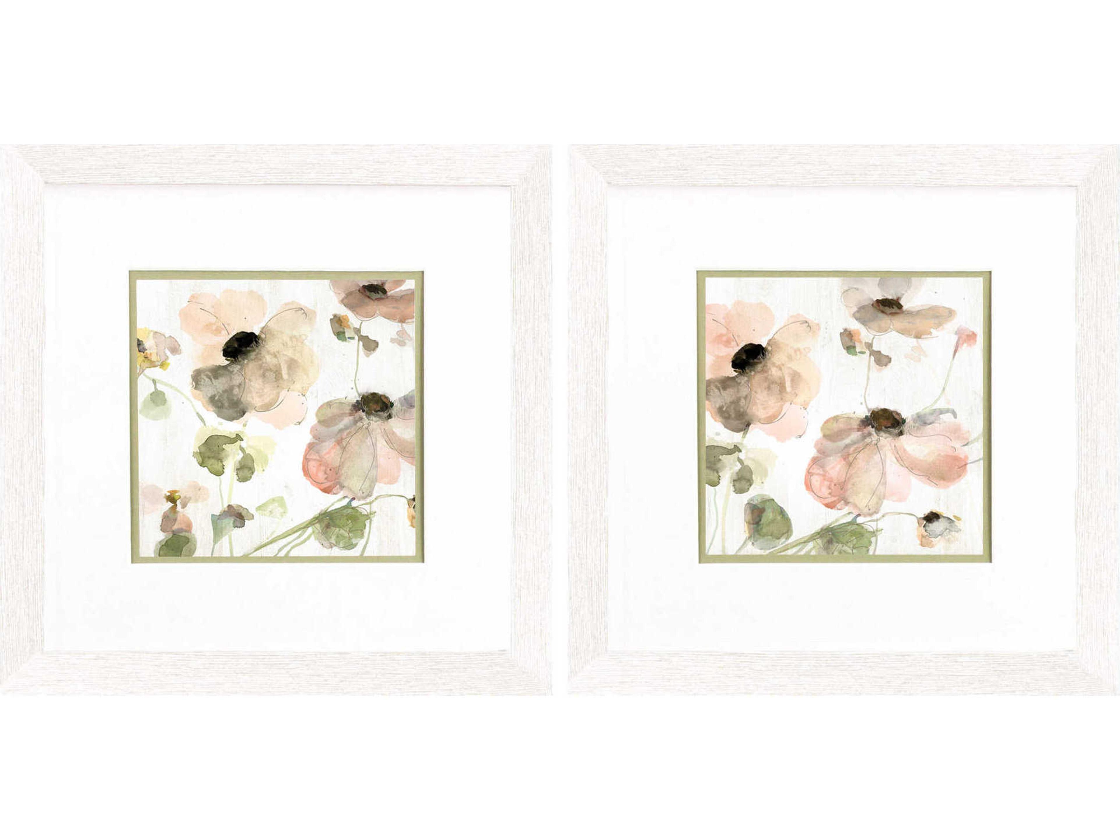 Paragon Florals Soft Spring Pop Wall Art Set of 2