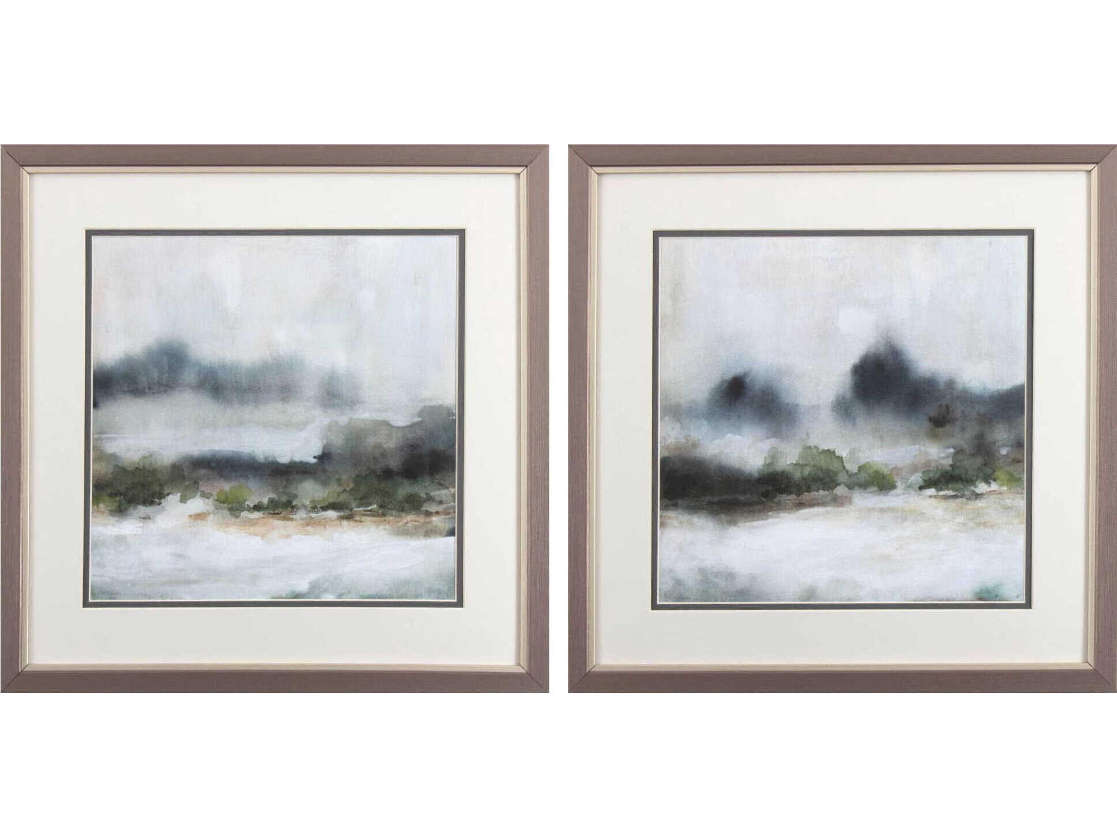 Paragon Landscapes Textured Rain Wall Art Set of 2