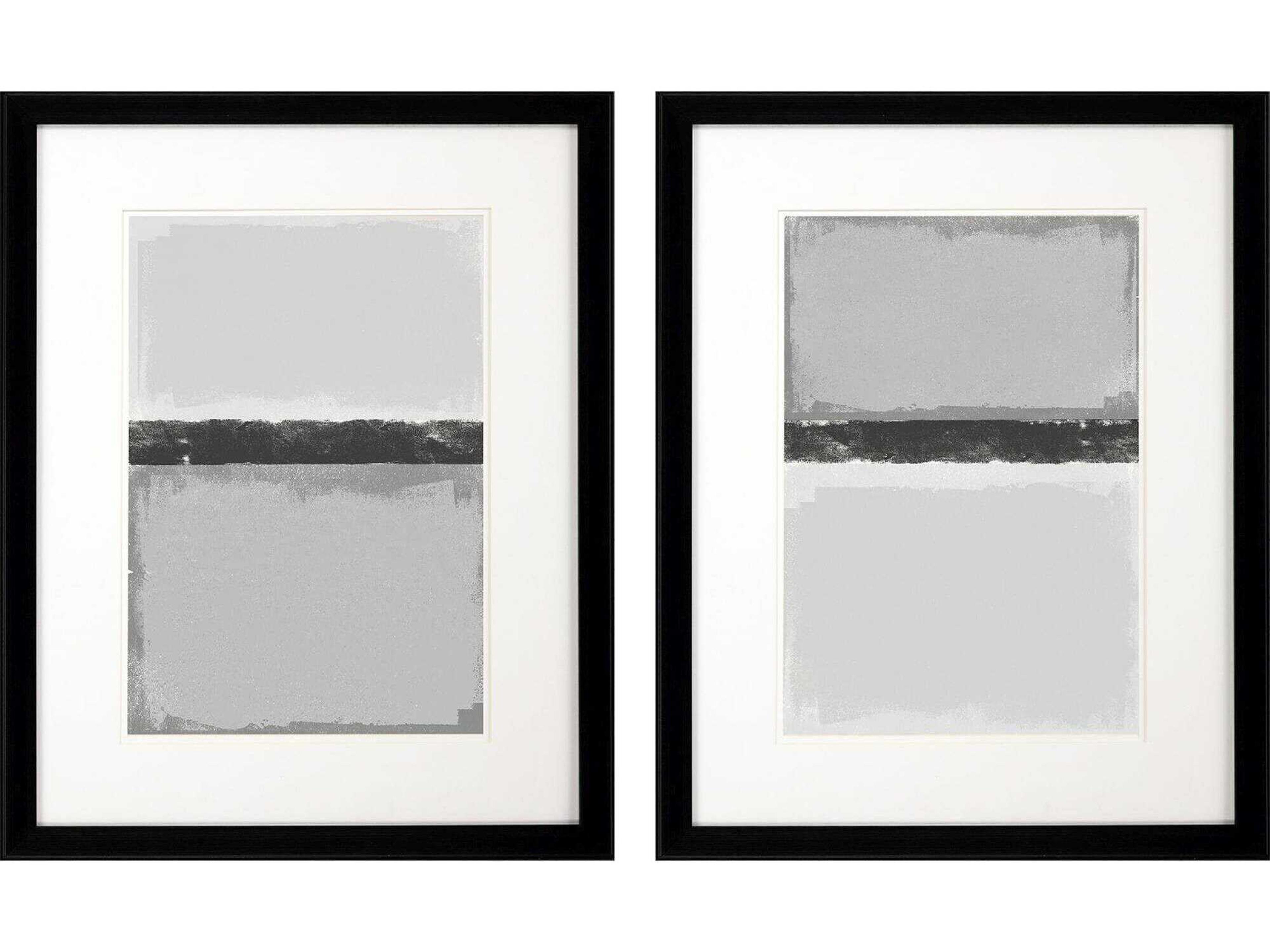 Paragon Abstract Soft Charcoals Wall Art Set of 2