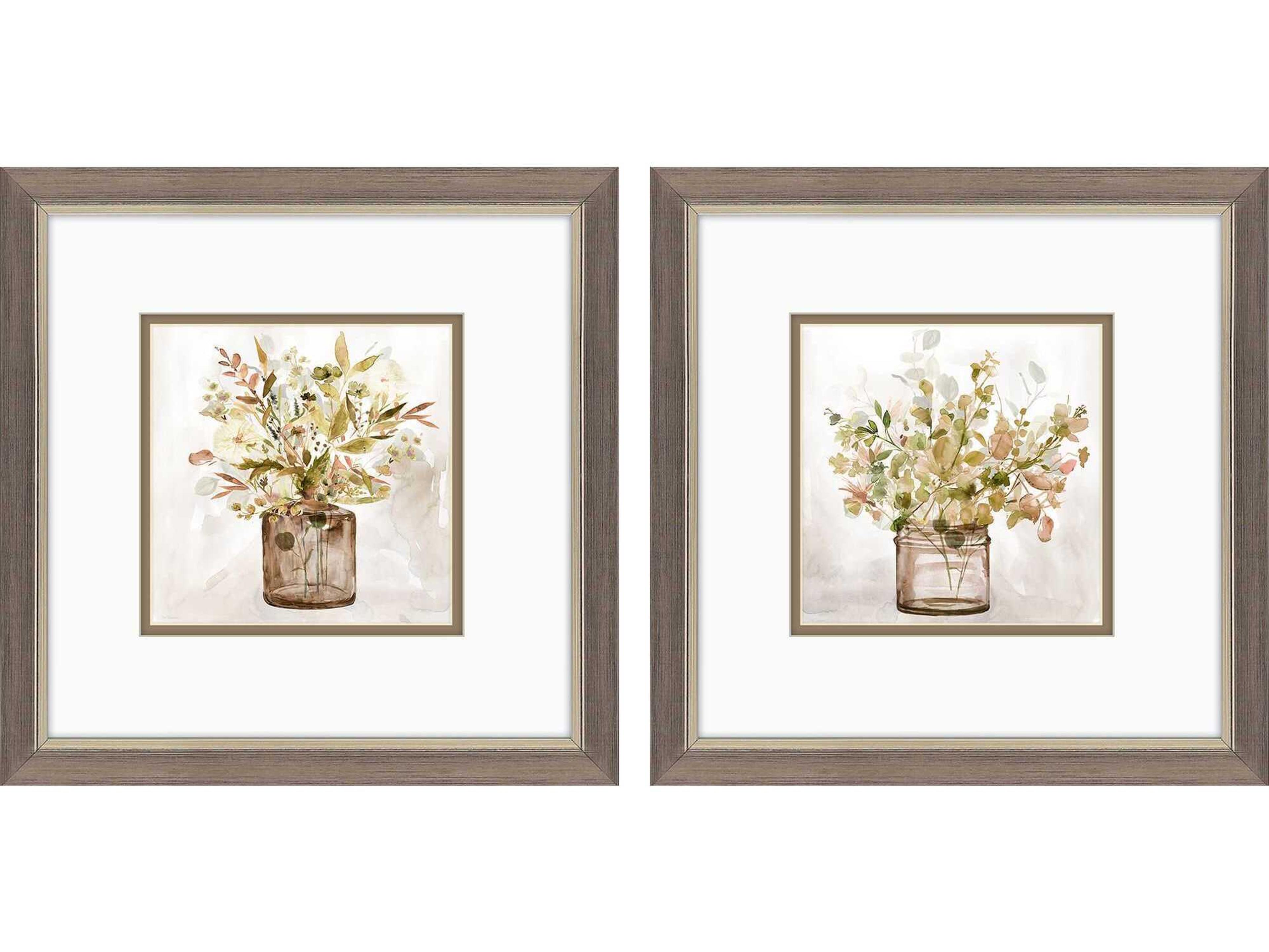 Paragon Florals Earthy Garden Wall Art Set of 2