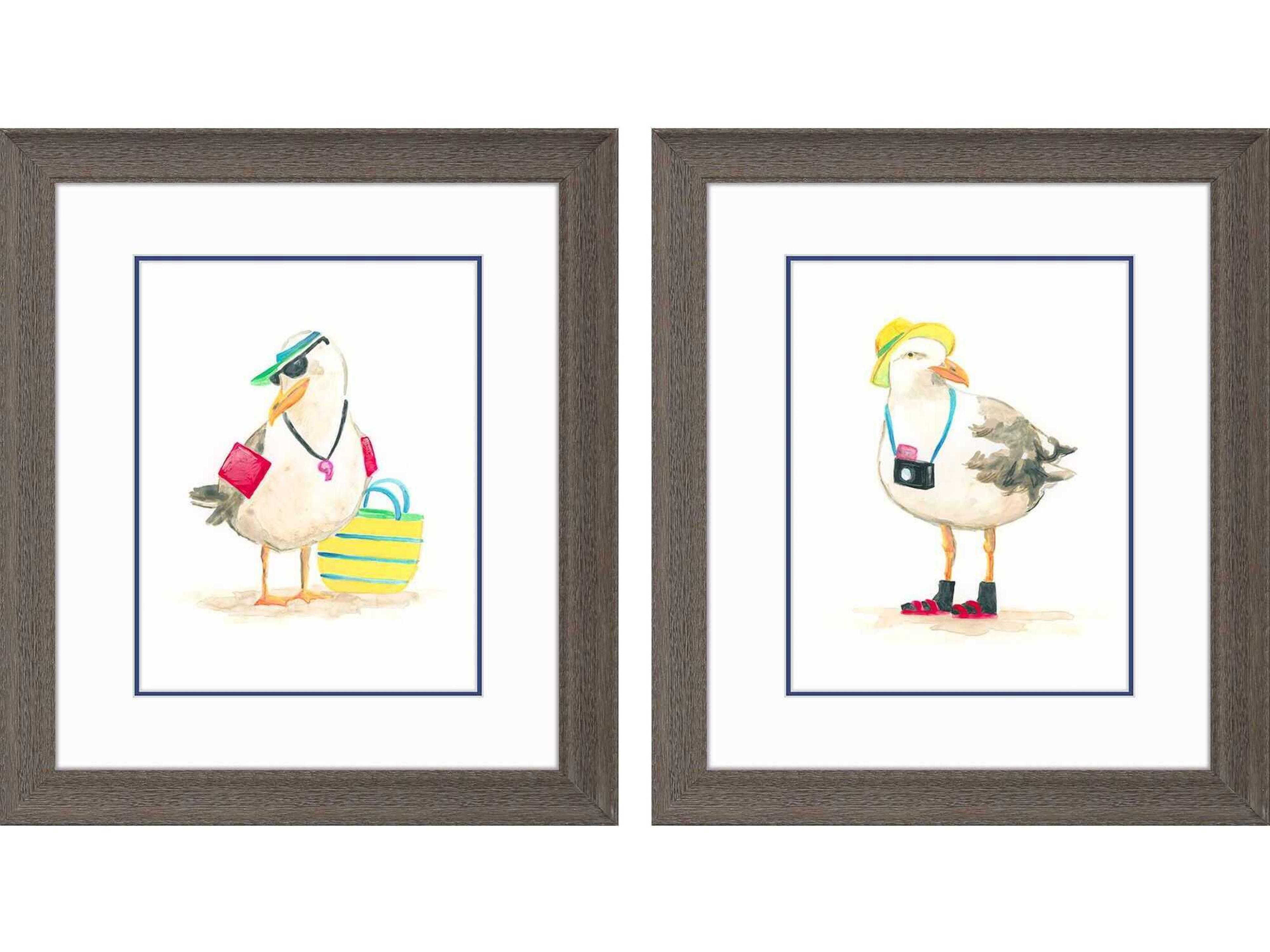 Paragon Animals Beach Bum-A Wall Art Set of 2