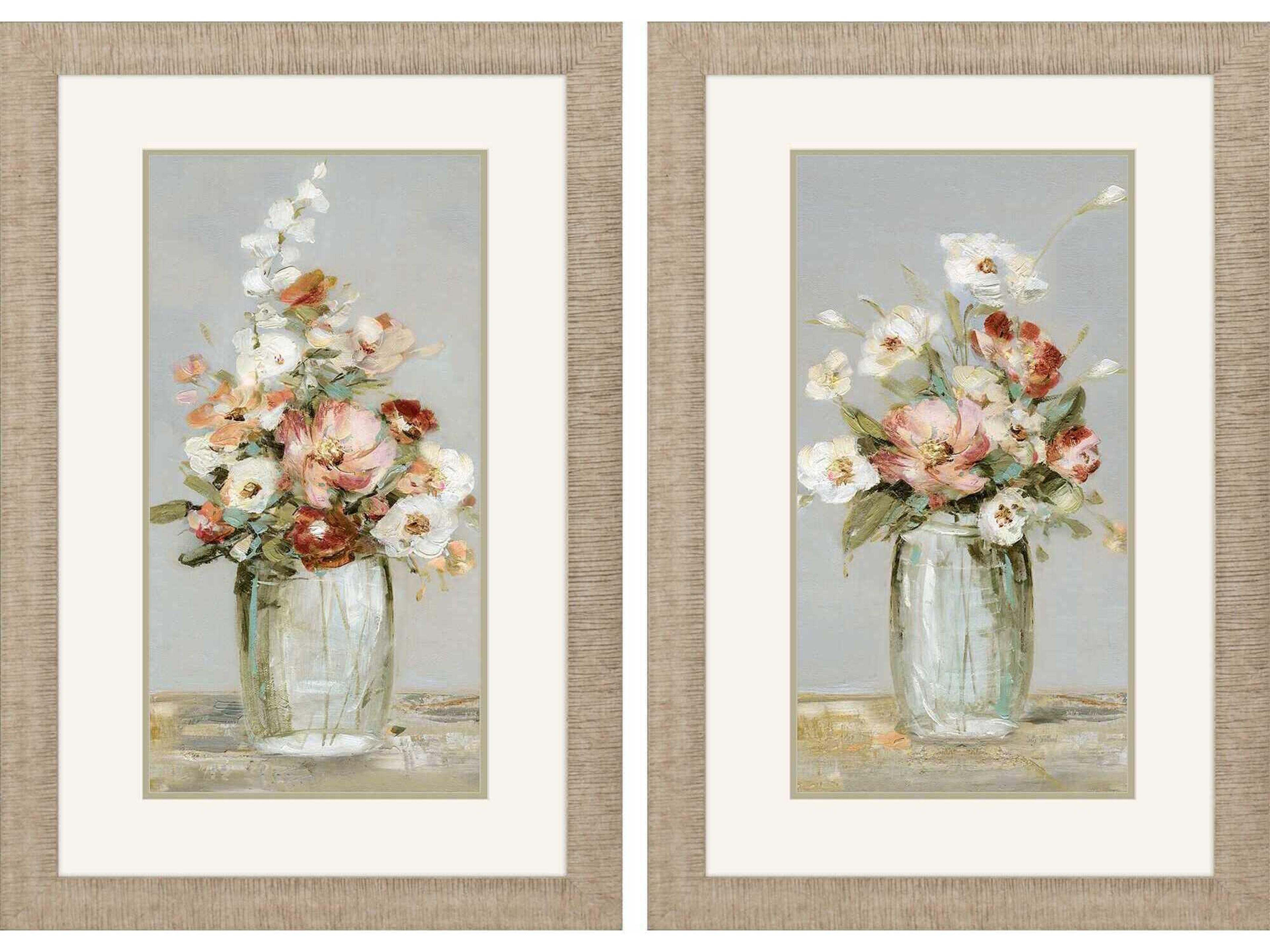 Paragon Florals Country Arrangement Wall Art Set of 2