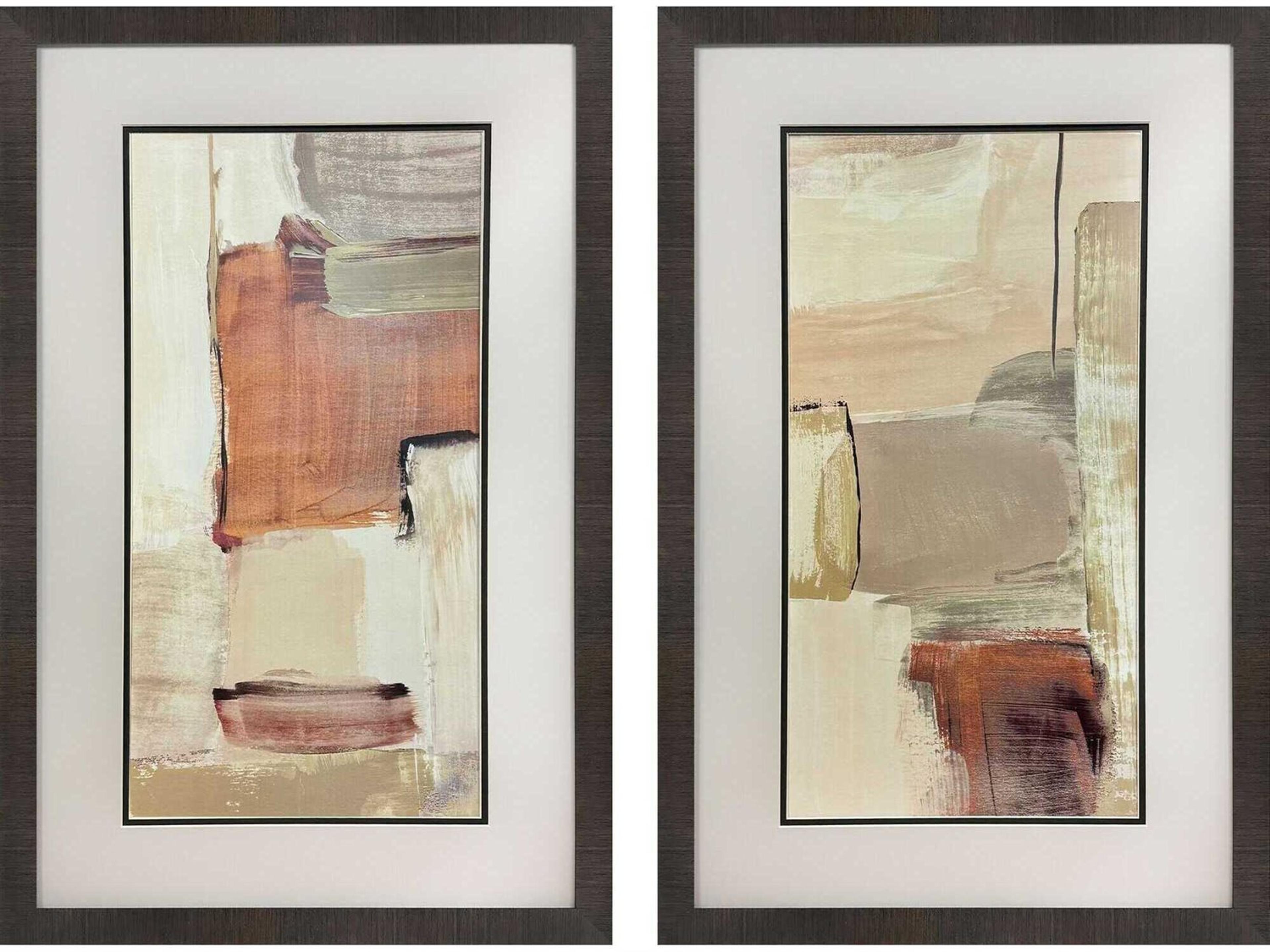 Paragon Abstract Spontaneous Living Wall Art Set of 2