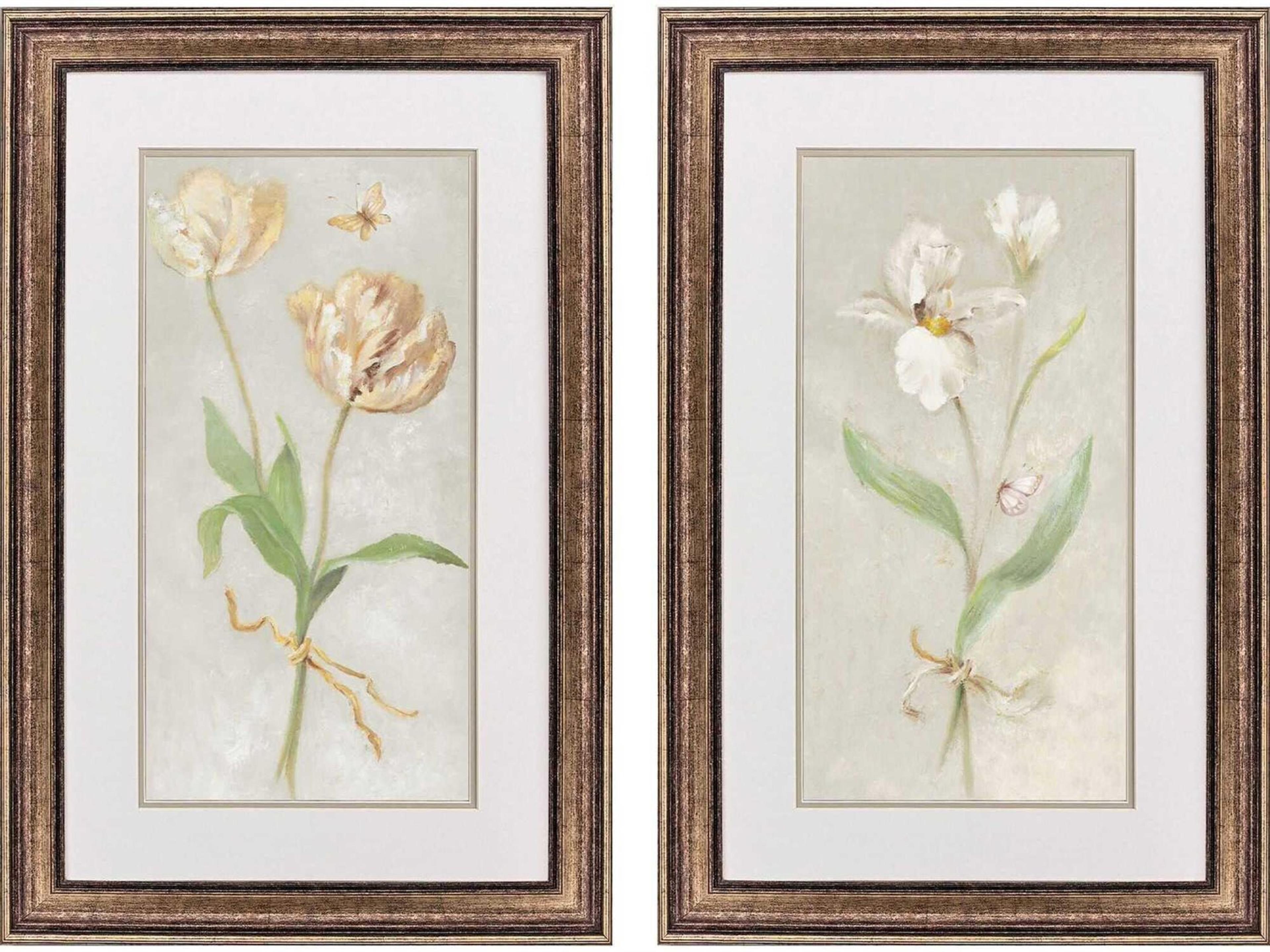 Paragon Florals Tulip & Iris Wall Art Set of 2