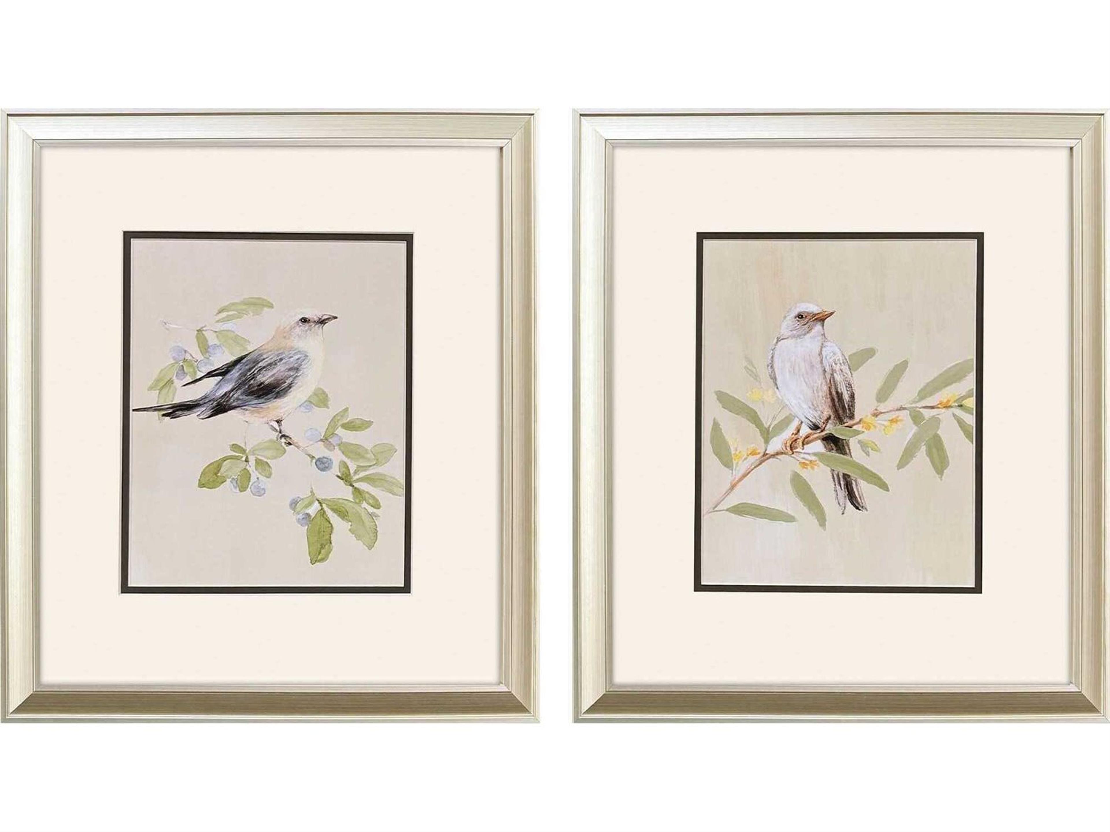 Paragon Animals Botanical Birds Wall Art Set of 2