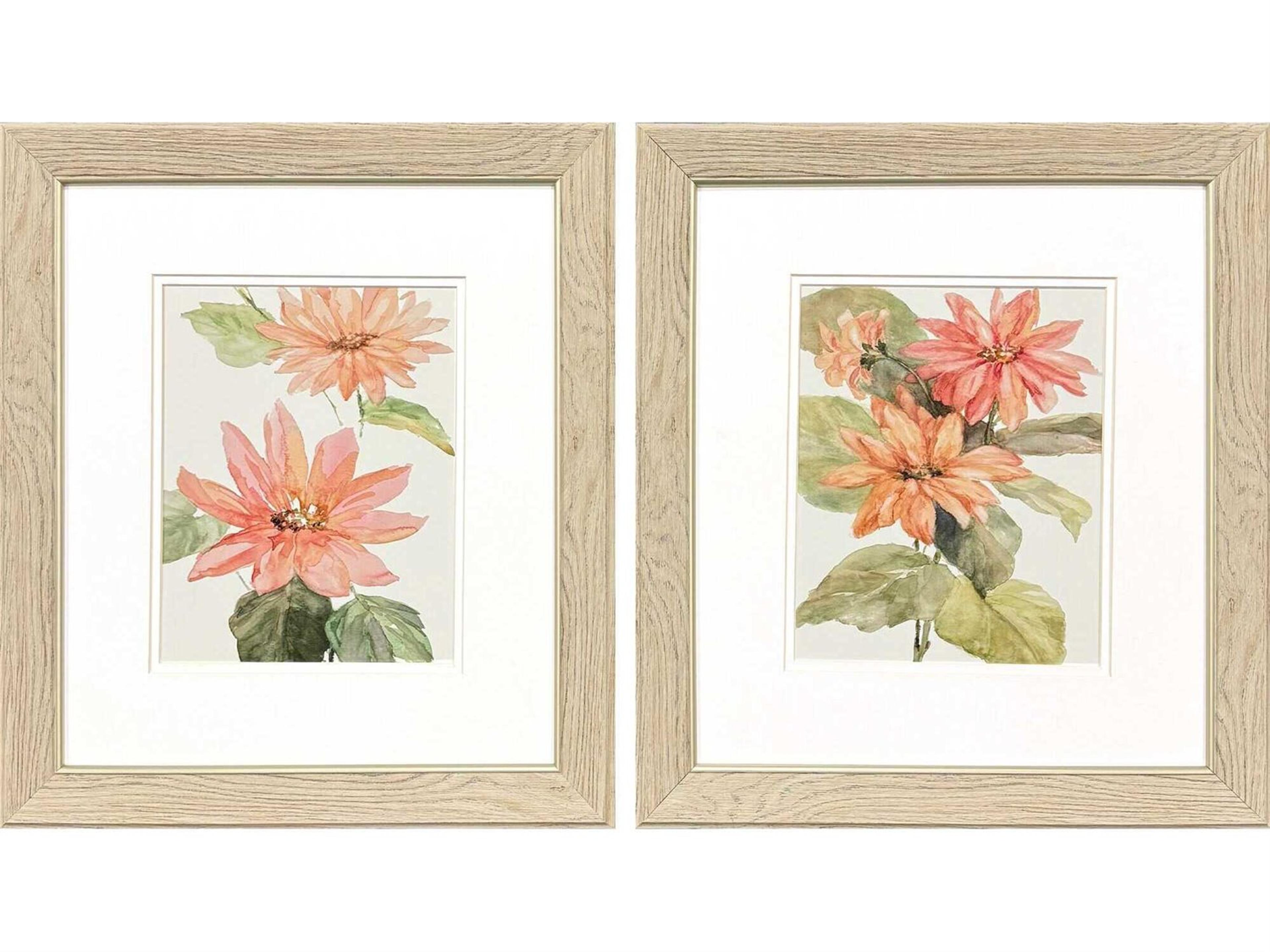 Paragon Florals Just Peachy Wall Art Set of 2