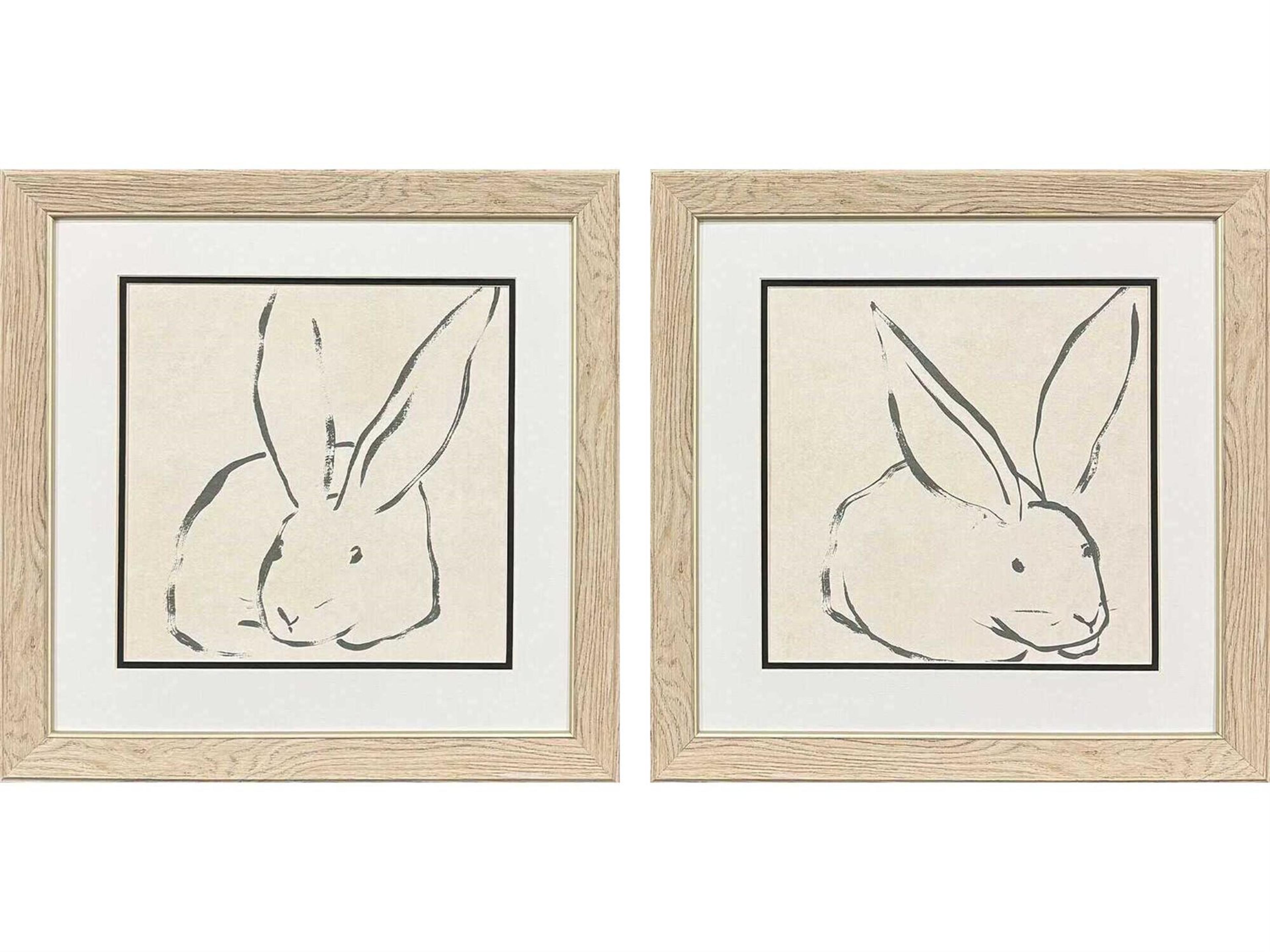 Paragon Animals Linear Rabbit Wall Art Set of 2