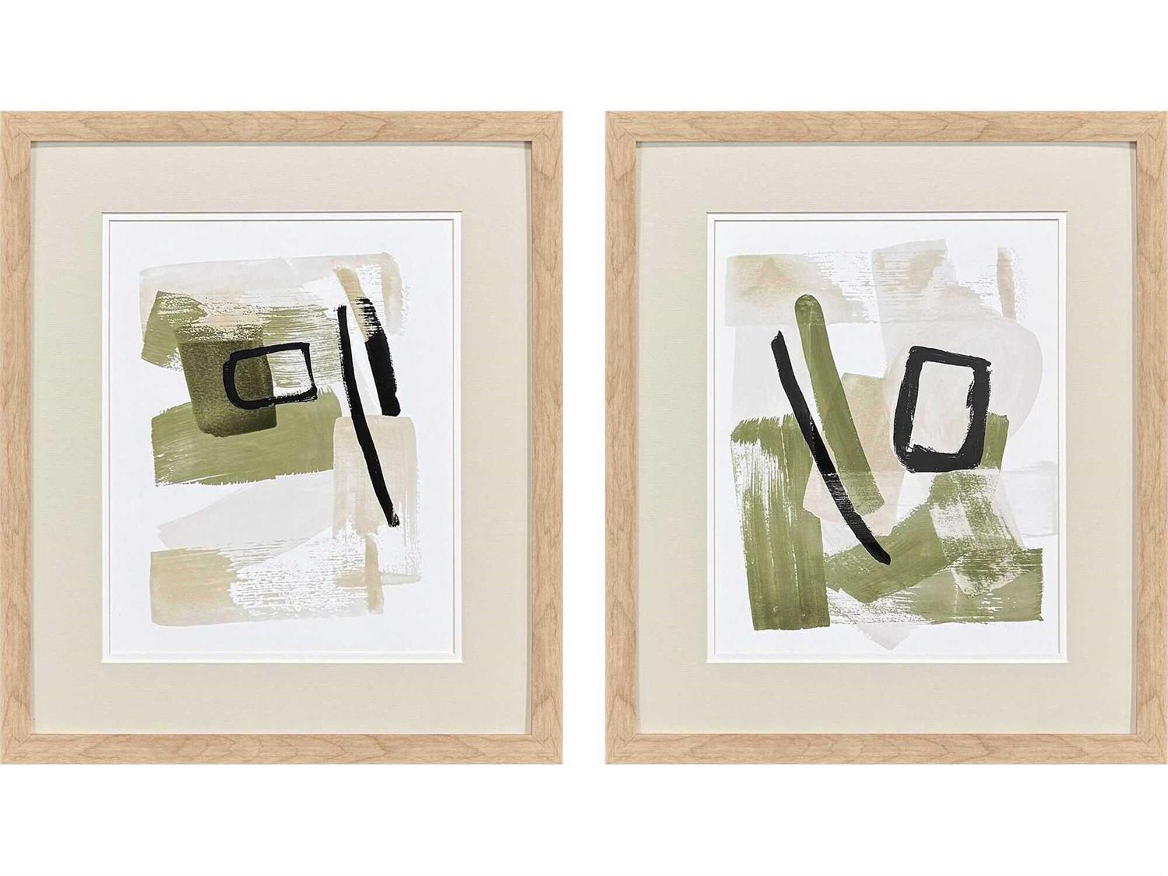 Paragon Abstract Sage Treasures-II Wall Art Set of 2