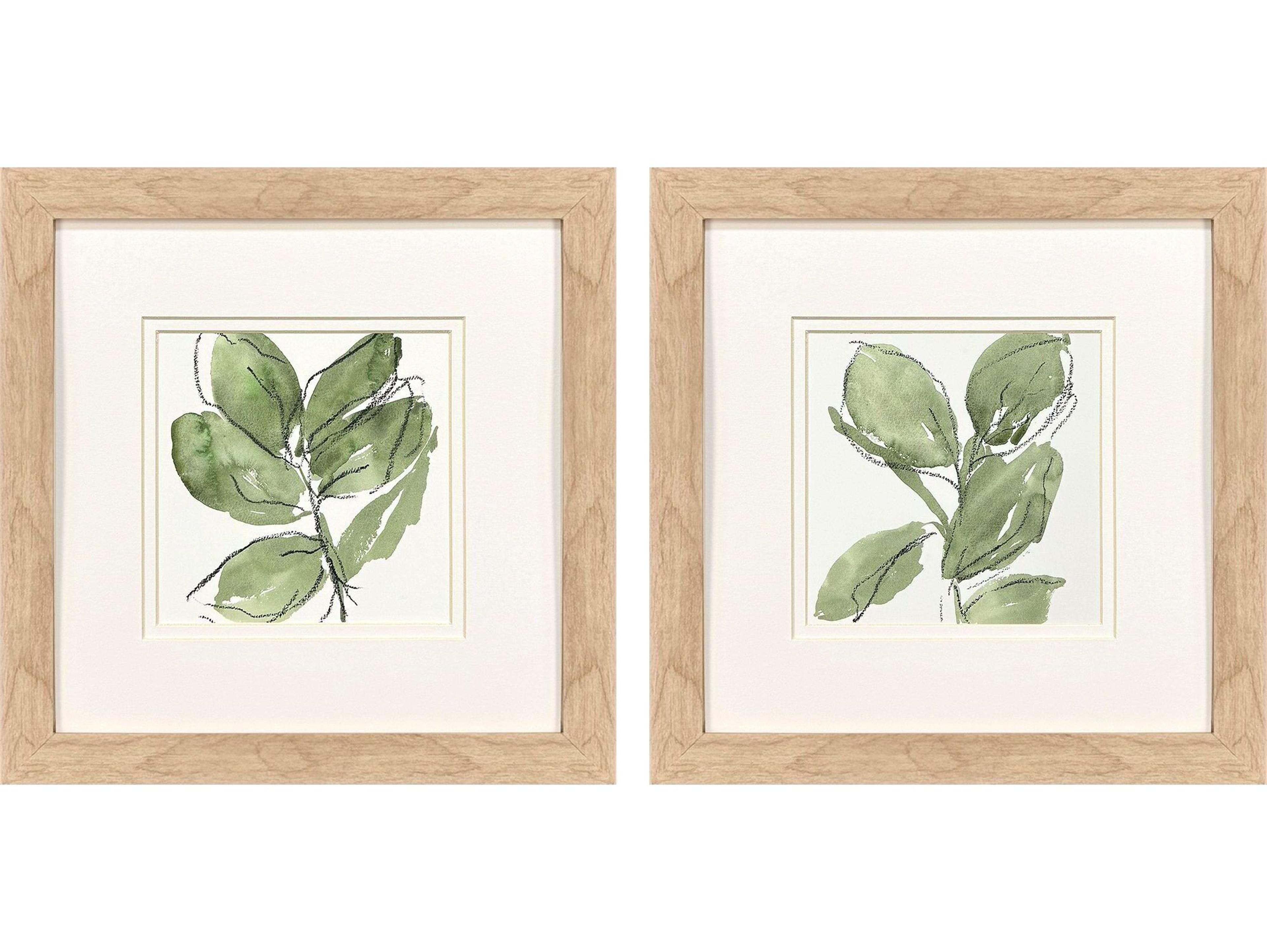 Paragon Summer Leaves Framed Art - Set of 2