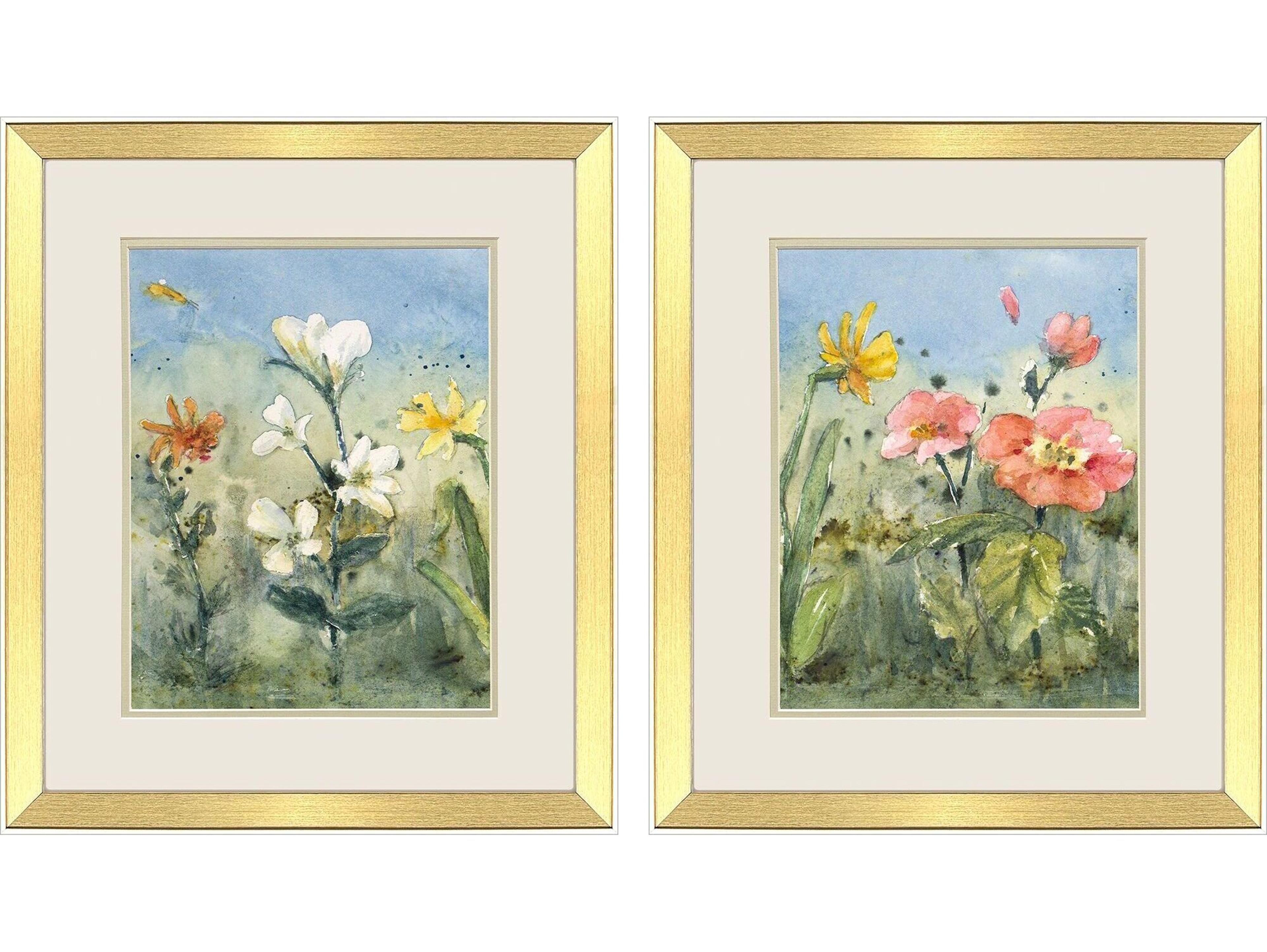 Paragon Summer Wildflowers I Framed Art - Set of 2