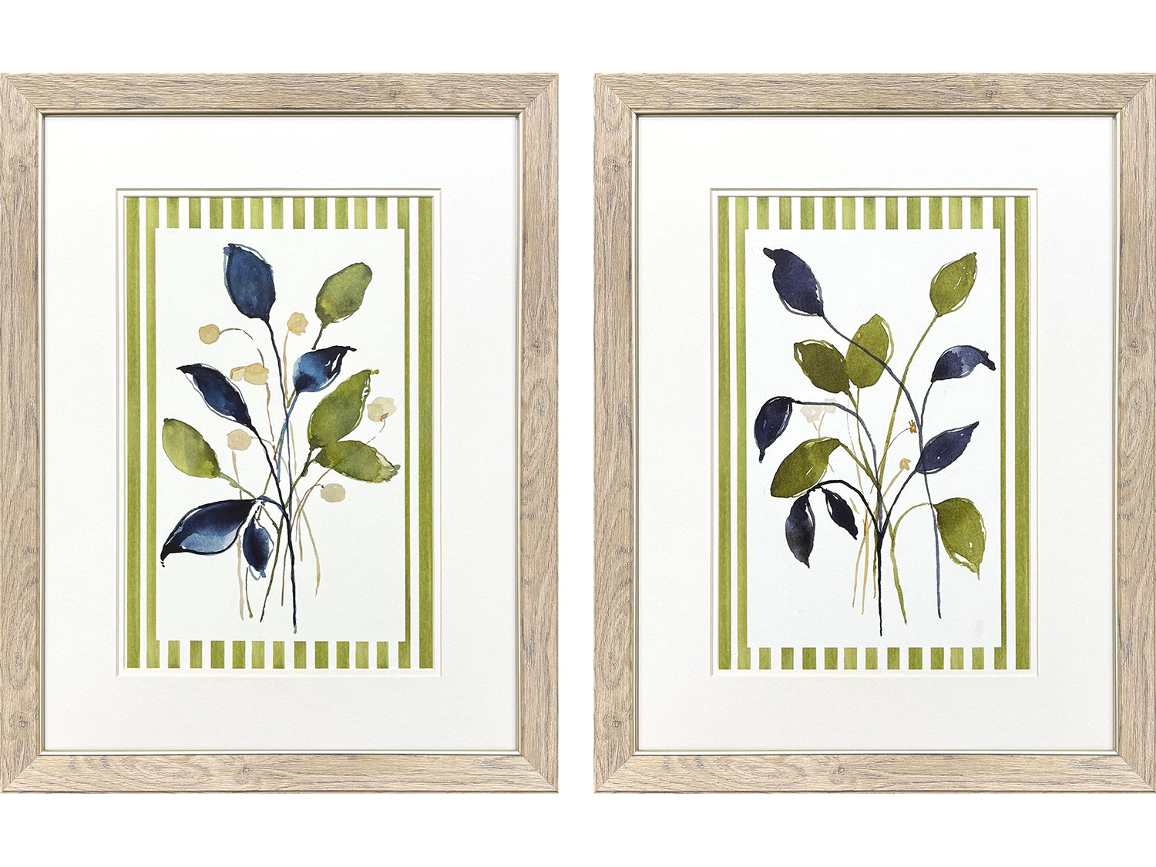 Paragon Retreat with Stripes Framed Art - Set of 2