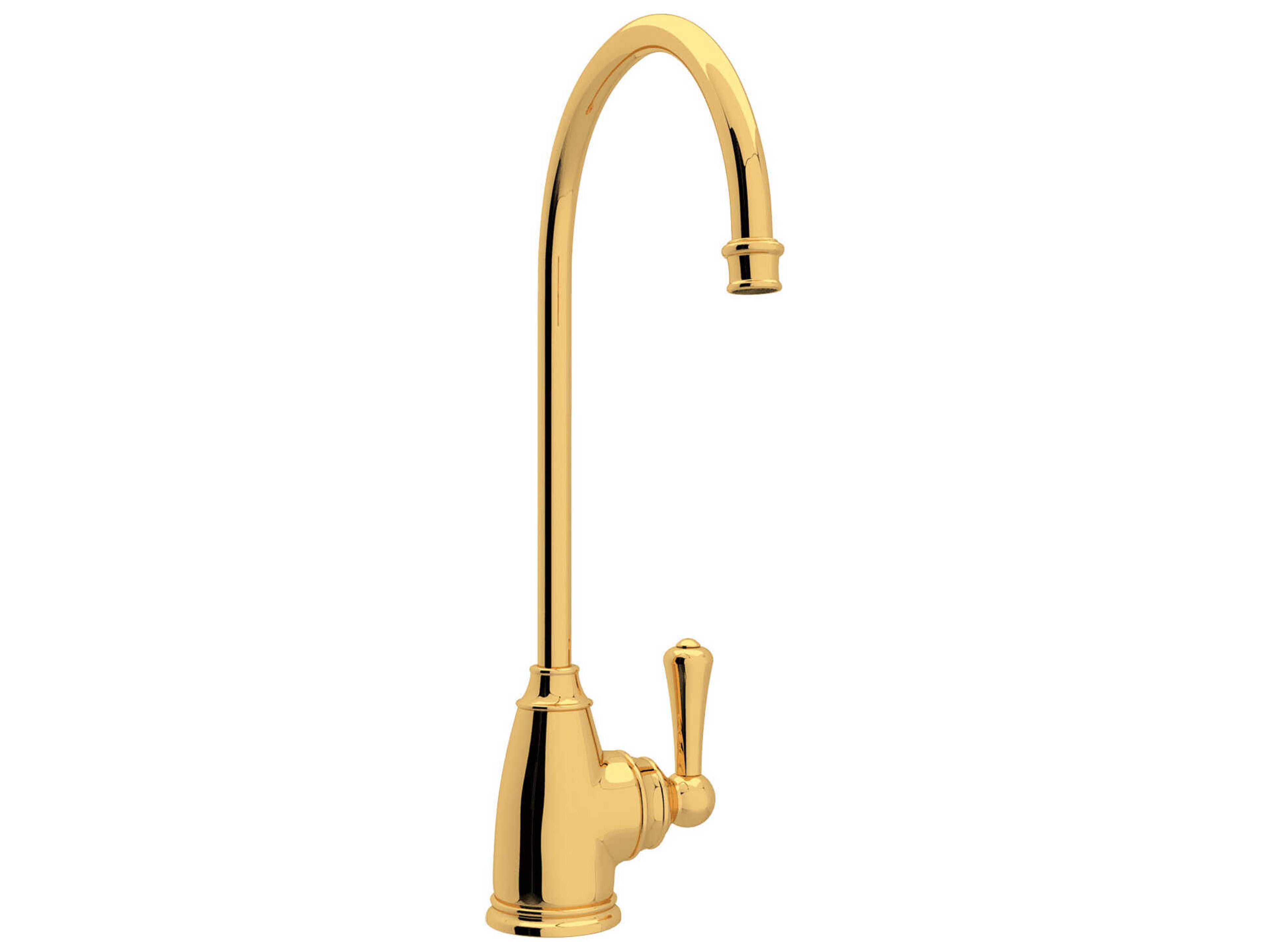 Perrin and Rowe Georgian Era Unlacquered Brass Filter Kitchen Faucet