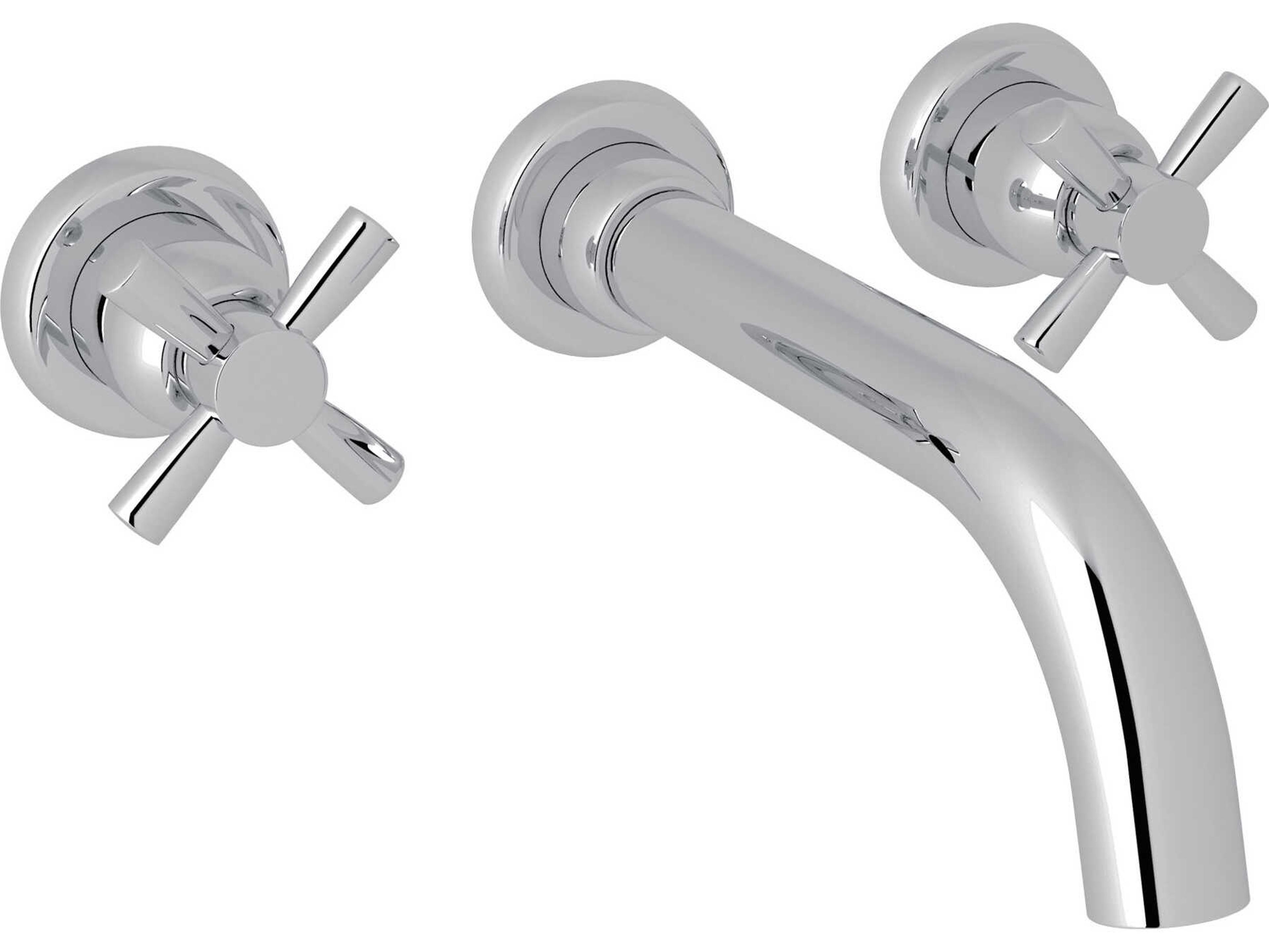 Perrin and Rowe Holborn Polished Chrome Wall Mount Tub Filler Trim
