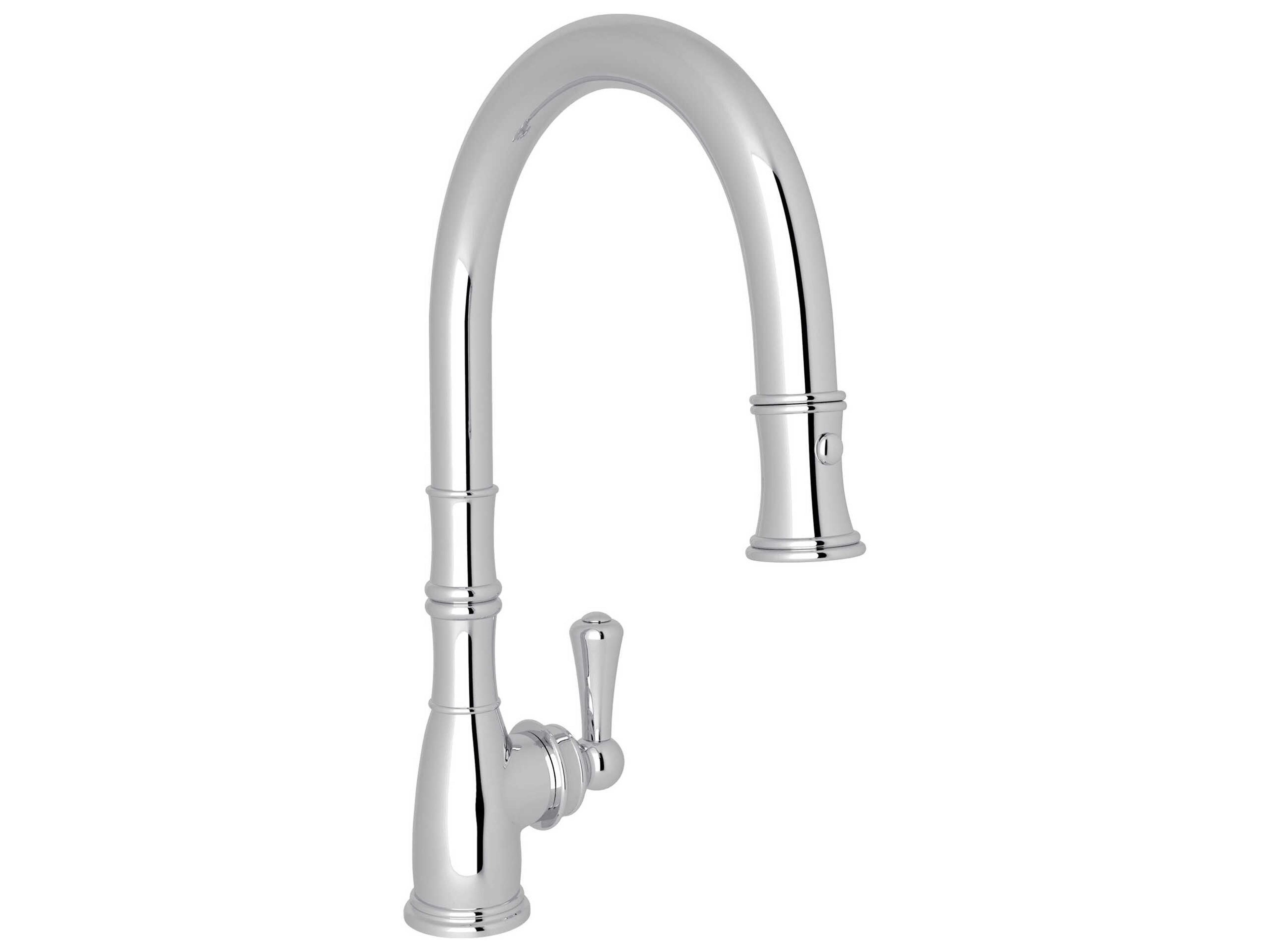 Perrin and Rowe Georgian Era Polished Chrome Pull-Down Faucet