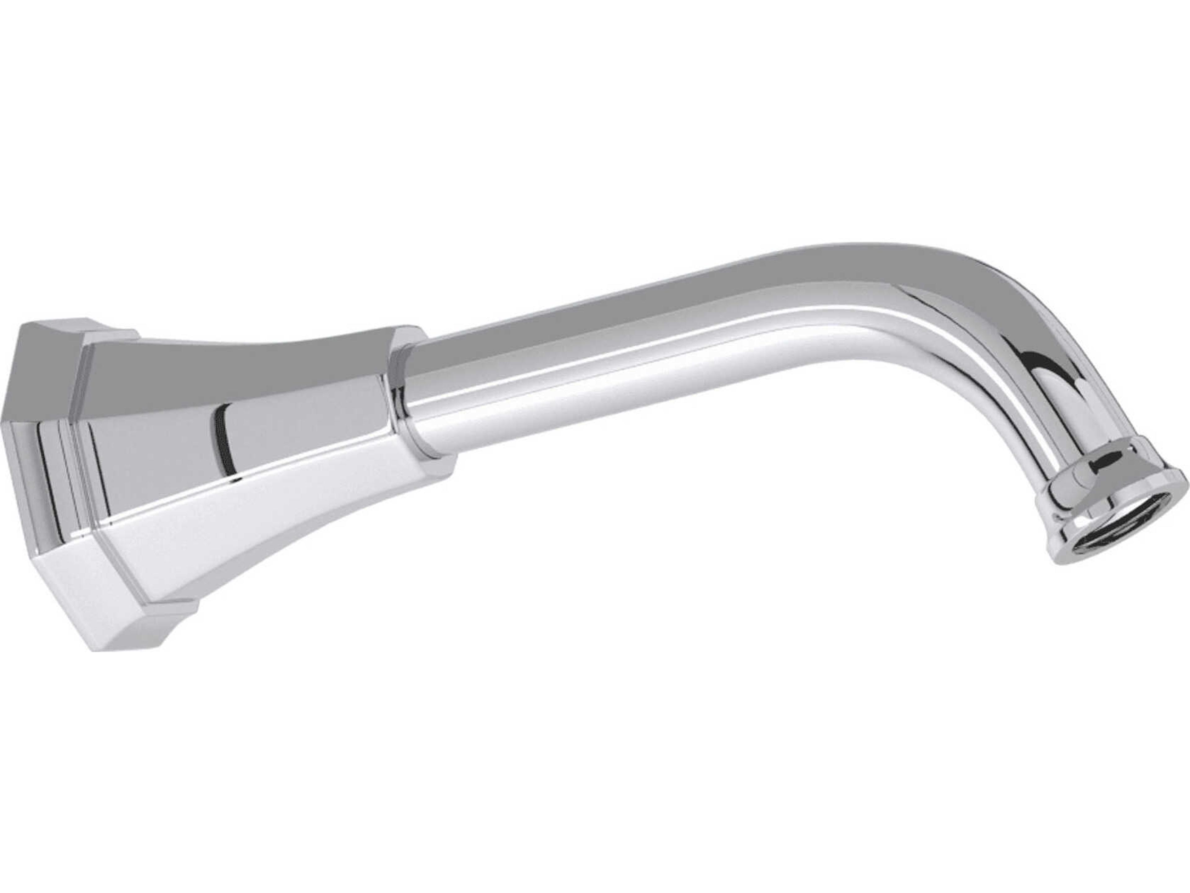 Perrin and Rowe Deco Polished Chrome Wall Mount Shower Arm with Octagonal Escutcheon