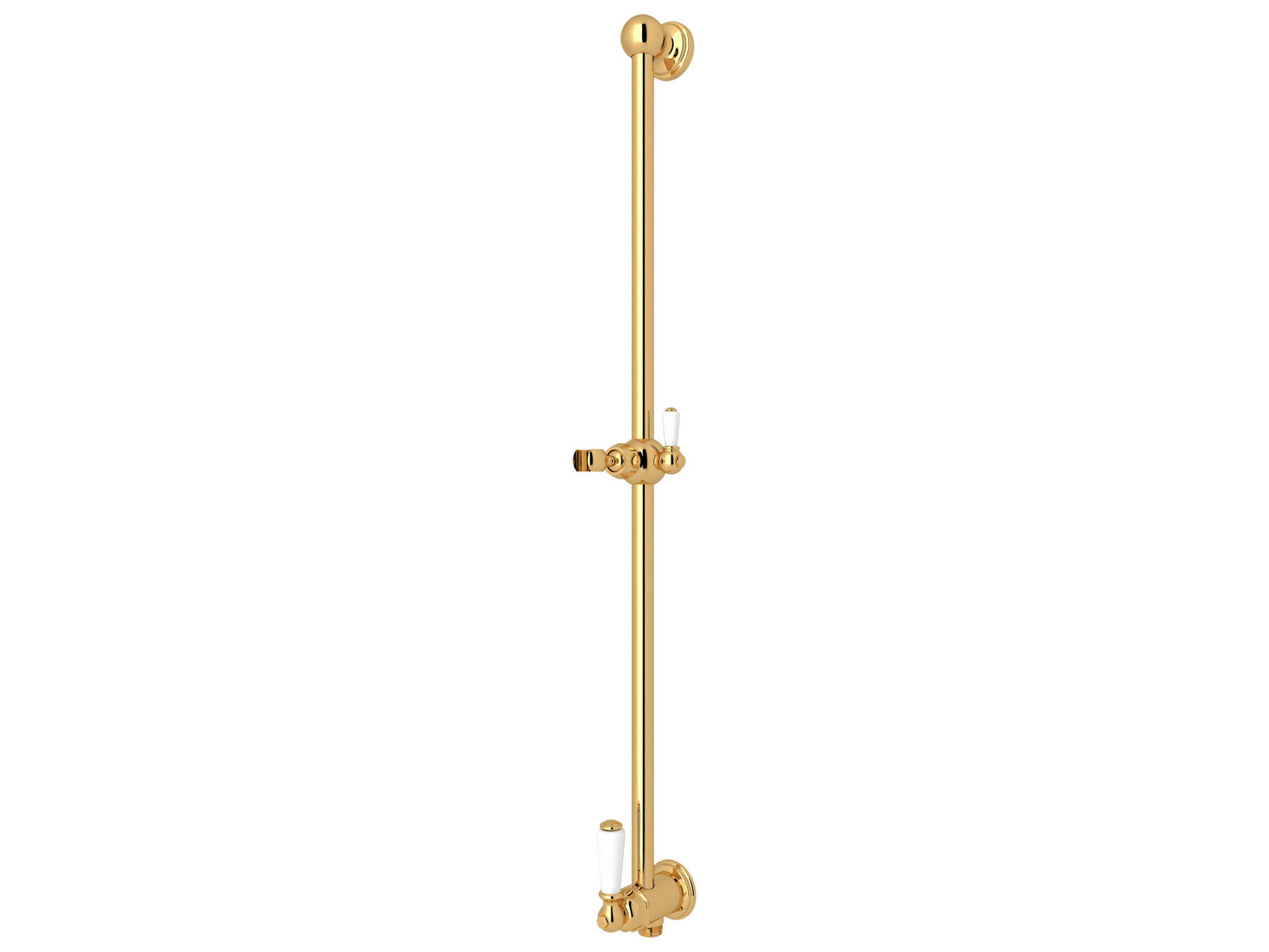 Perrin and Rowe Edwardian English Gold Sliding Rail with Volume Control and Hose Outlet