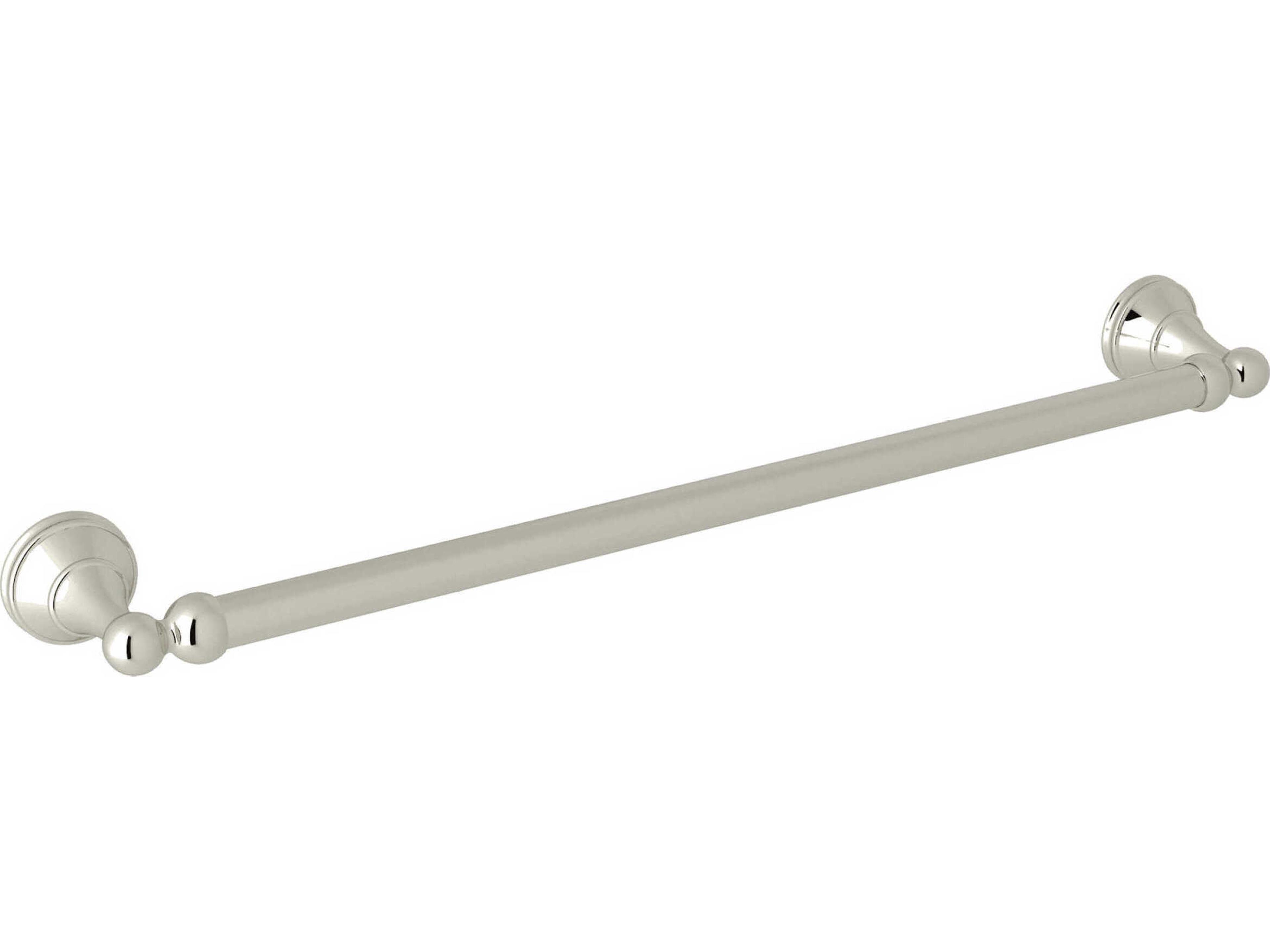 Perrin and Rowe Georgian Era Polished Nickel Towel Bar