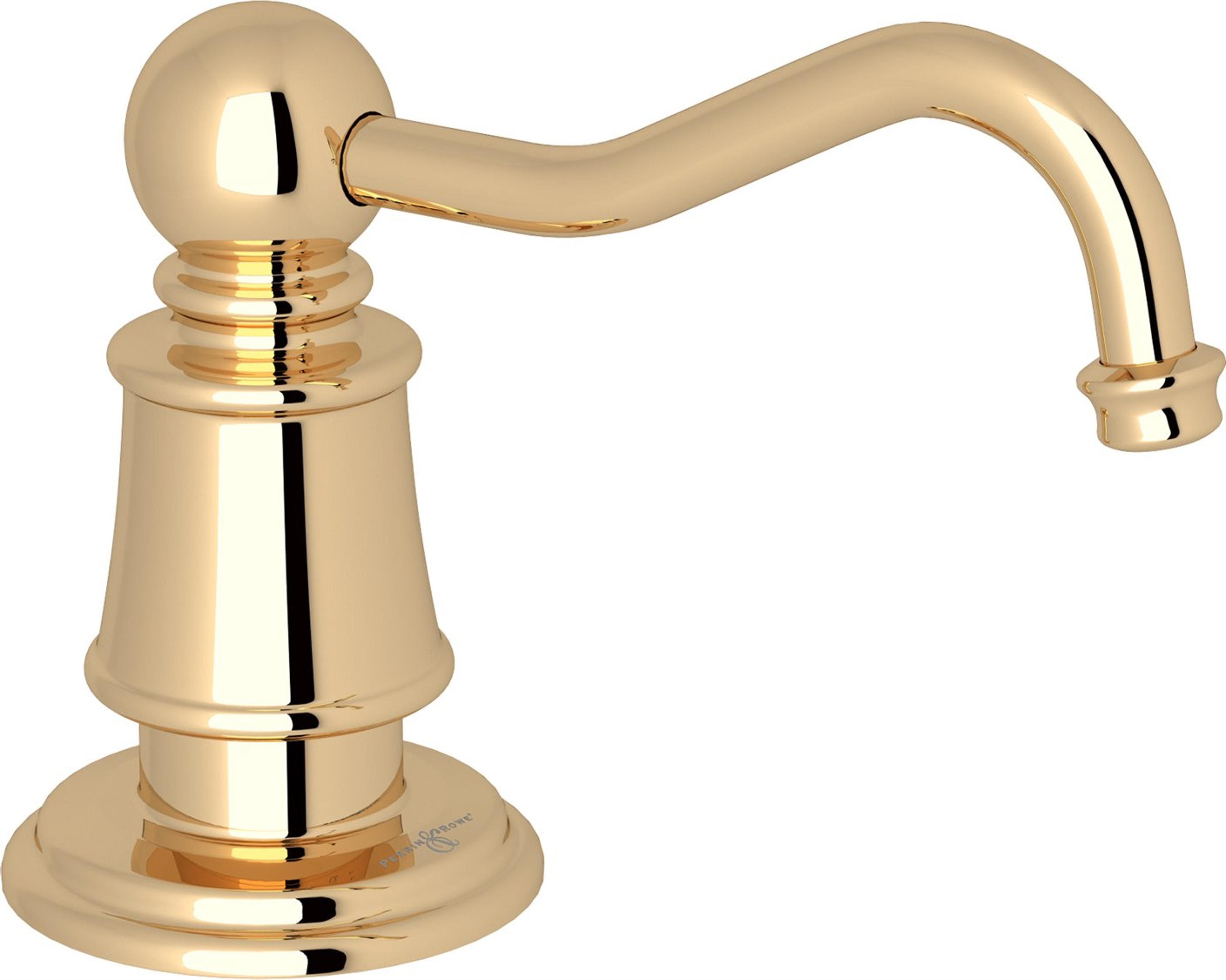 Perrin and Rowe Georgian Era English Gold Deck Mounted Soap Dispenser
