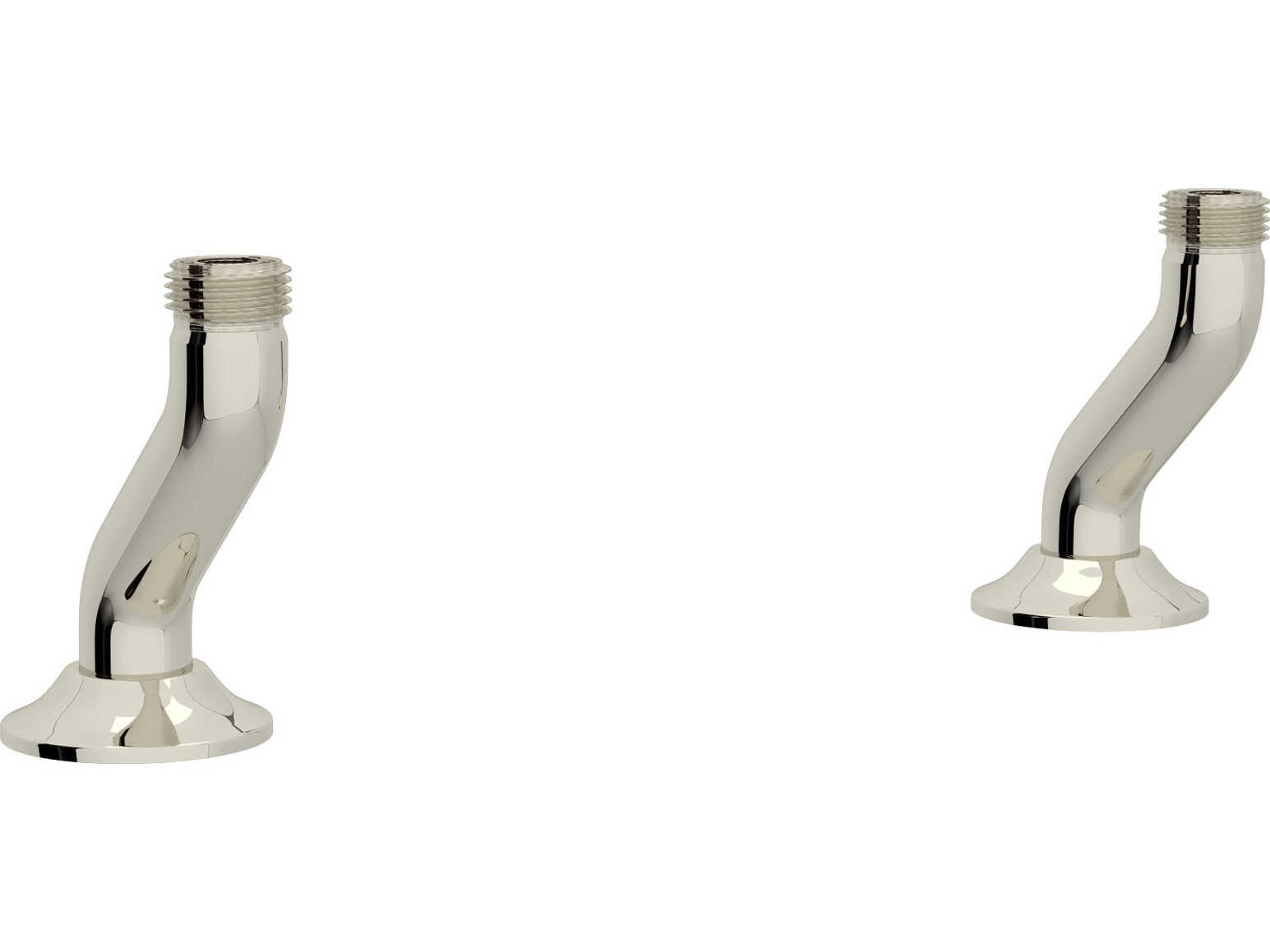 Perrin and Rowe Georgian Era Polished Nickel Bridge Kitchen Faucet Deck Unions