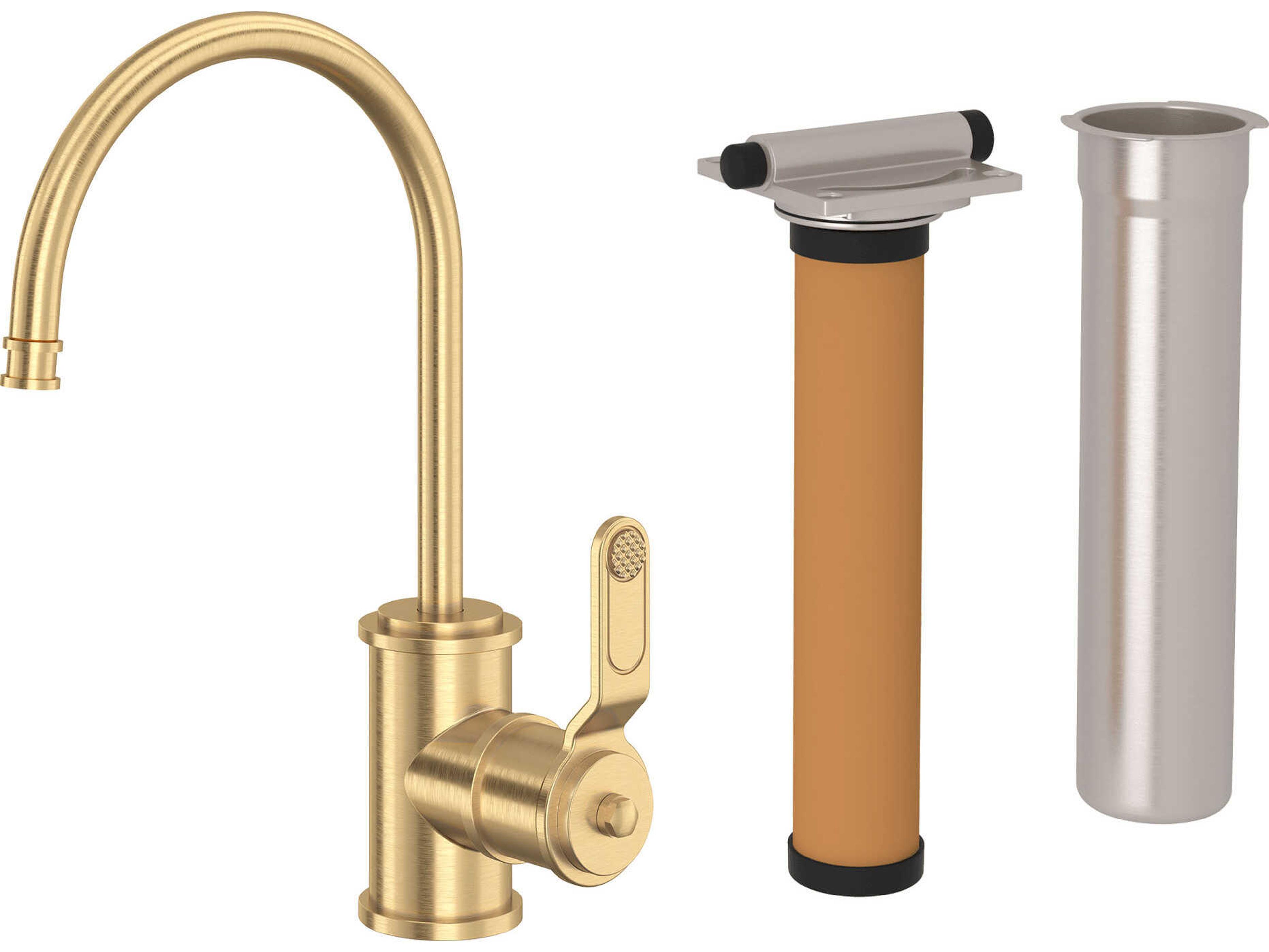 Perrin and Rowe Armstrong Satin English Gold Filter Kitchen Faucet Kit