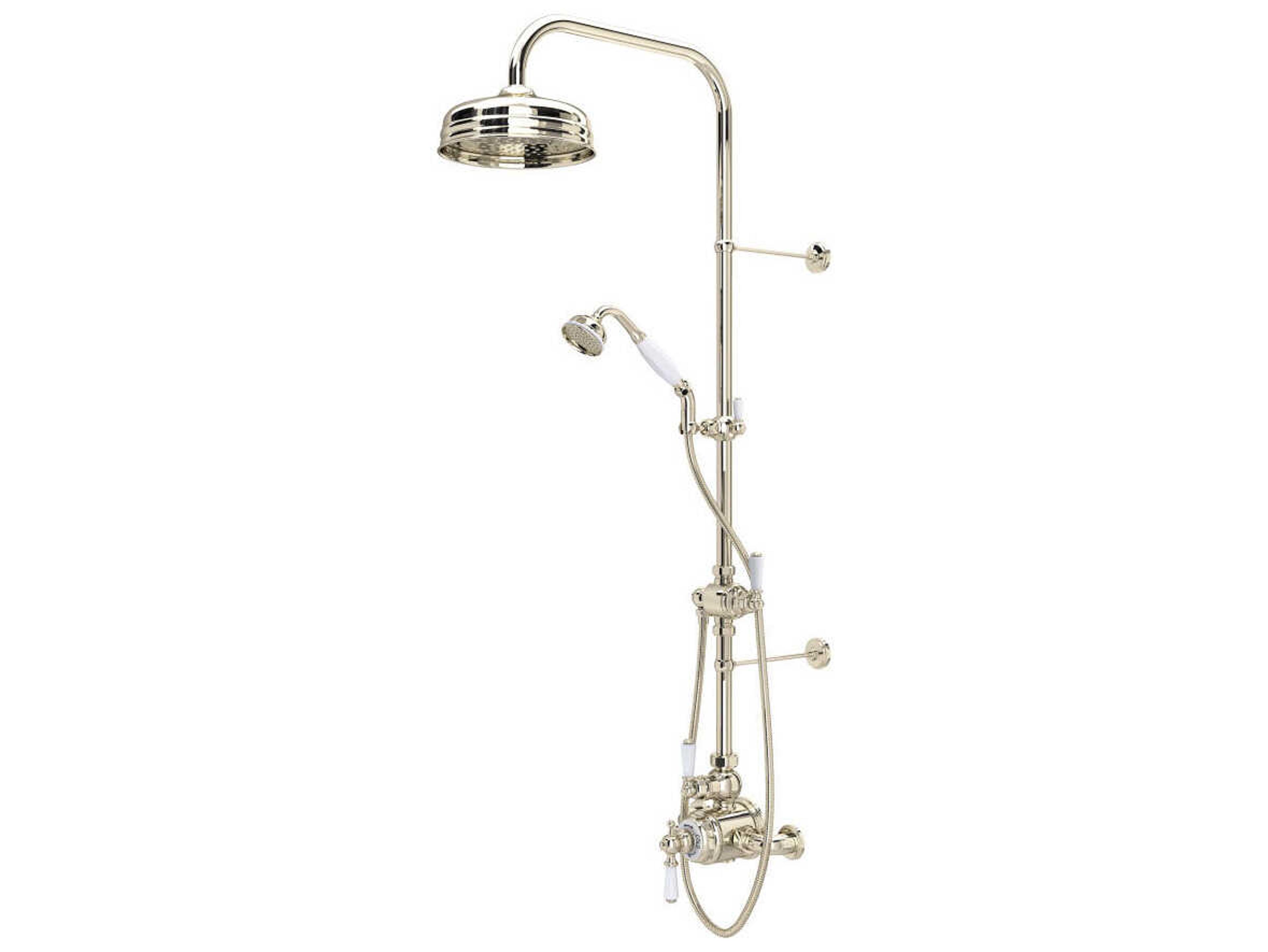 Perrin and Rowe Edwardian Polished Nickel Kit Shower Package