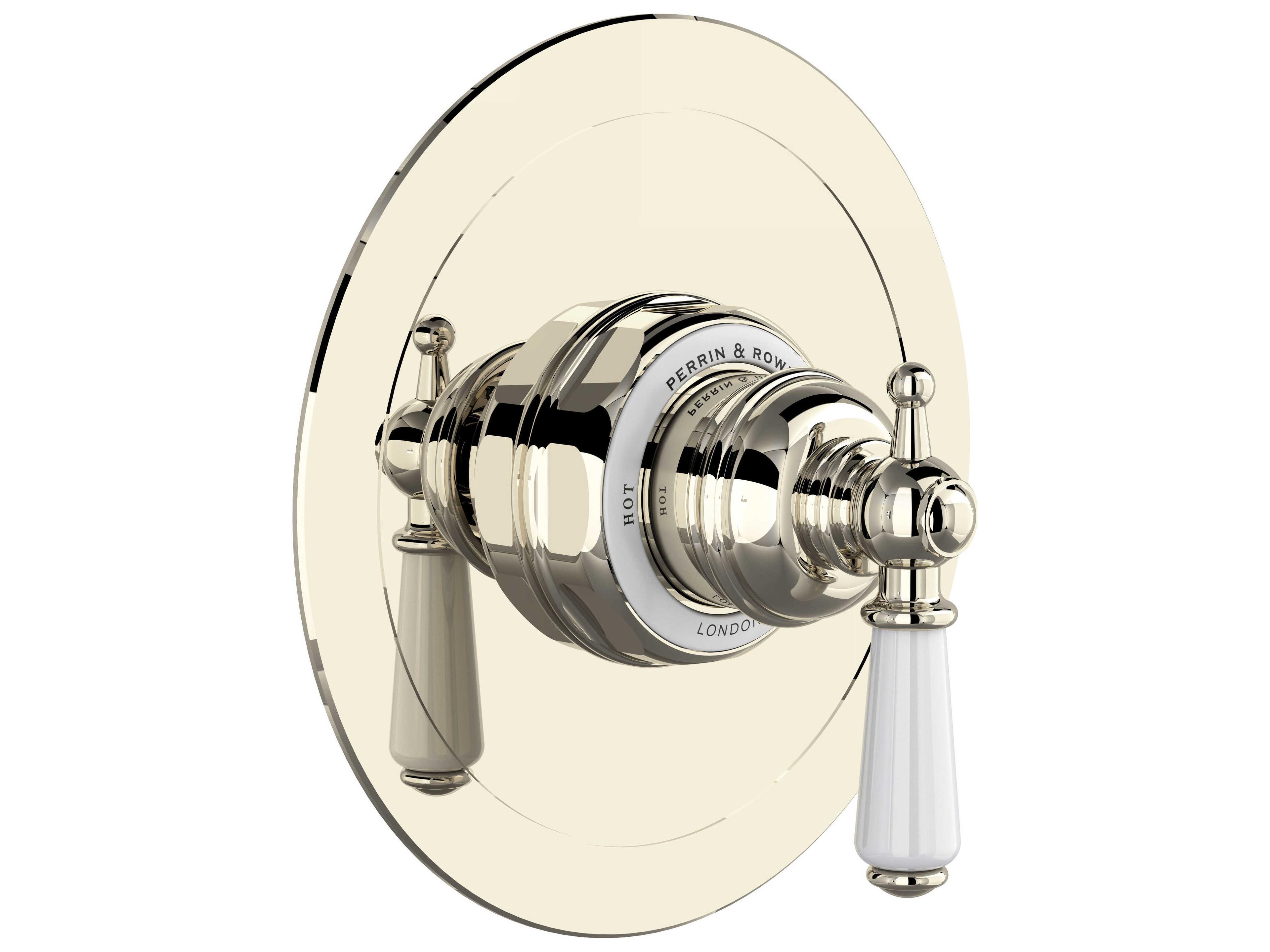 Perrin and Rowe Edwardian Polished Nickel Pressure Balance Trim