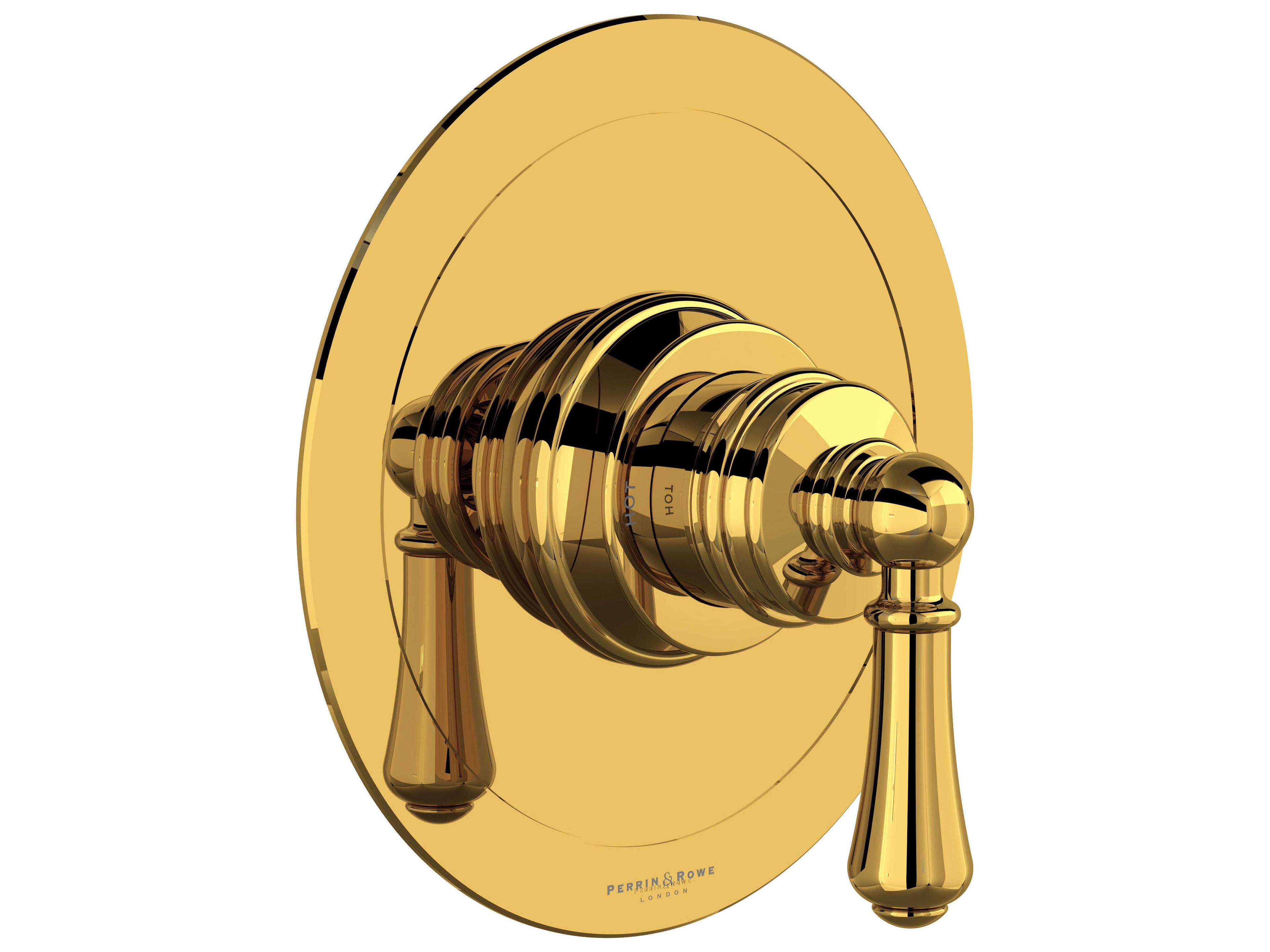 Perrin and Rowe Georgian Era Unlacquered Brass Pressure Balance Trim
