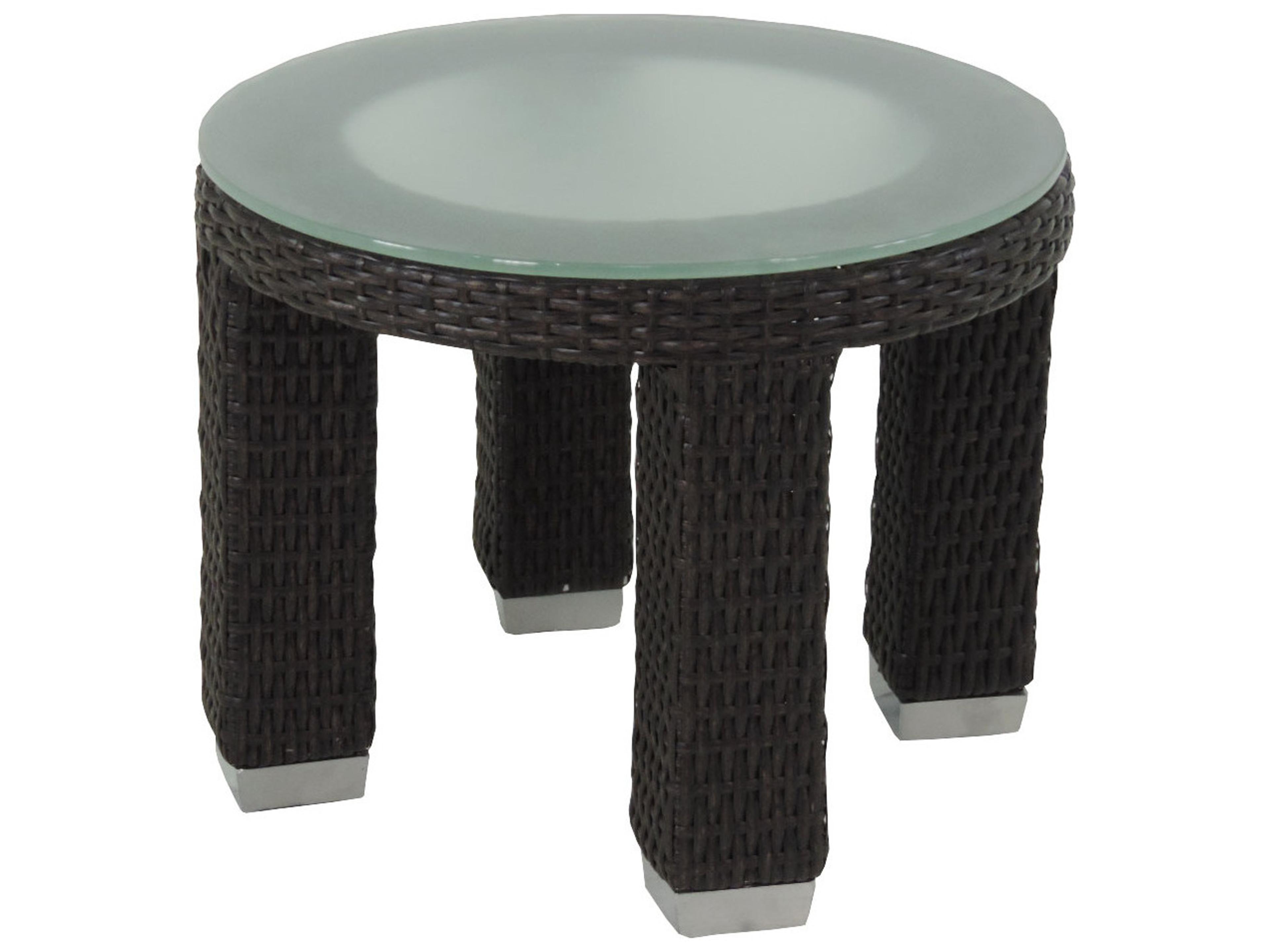 Axcess Inc Signature Round Outdoor Patio End Table